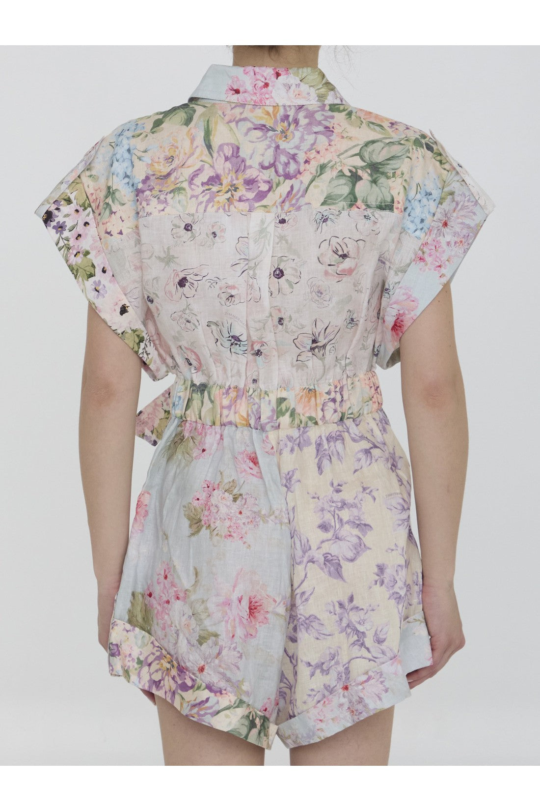 ZIMMERMANN-OUTLET-SALE-Halliday Cuffed playsuit-ARCHIVIST