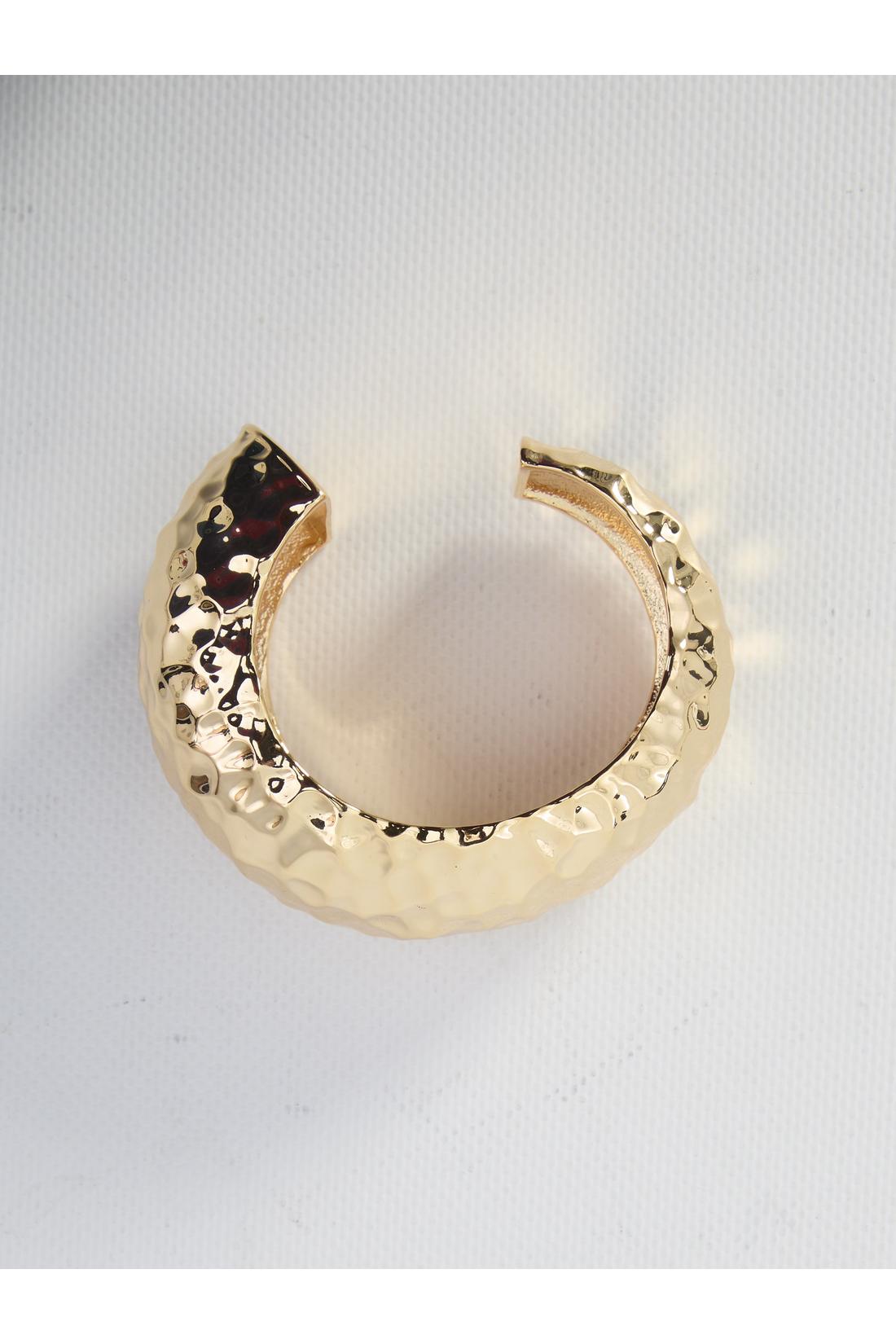 Self Portrait-OUTLET-SALE-Hammered gold cuff-ARCHIVIST