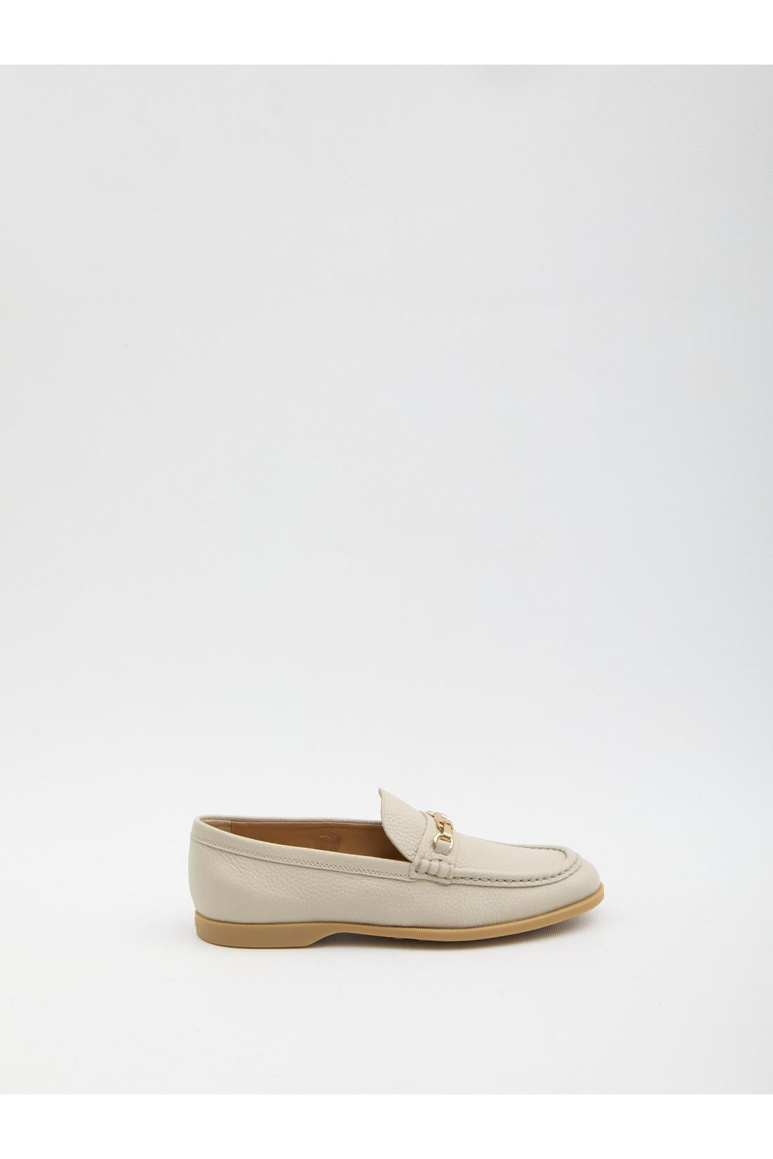 Hammered leather loafers-Flache Schuhe-Tod'S-36-BEIGE-ARCHIVIST