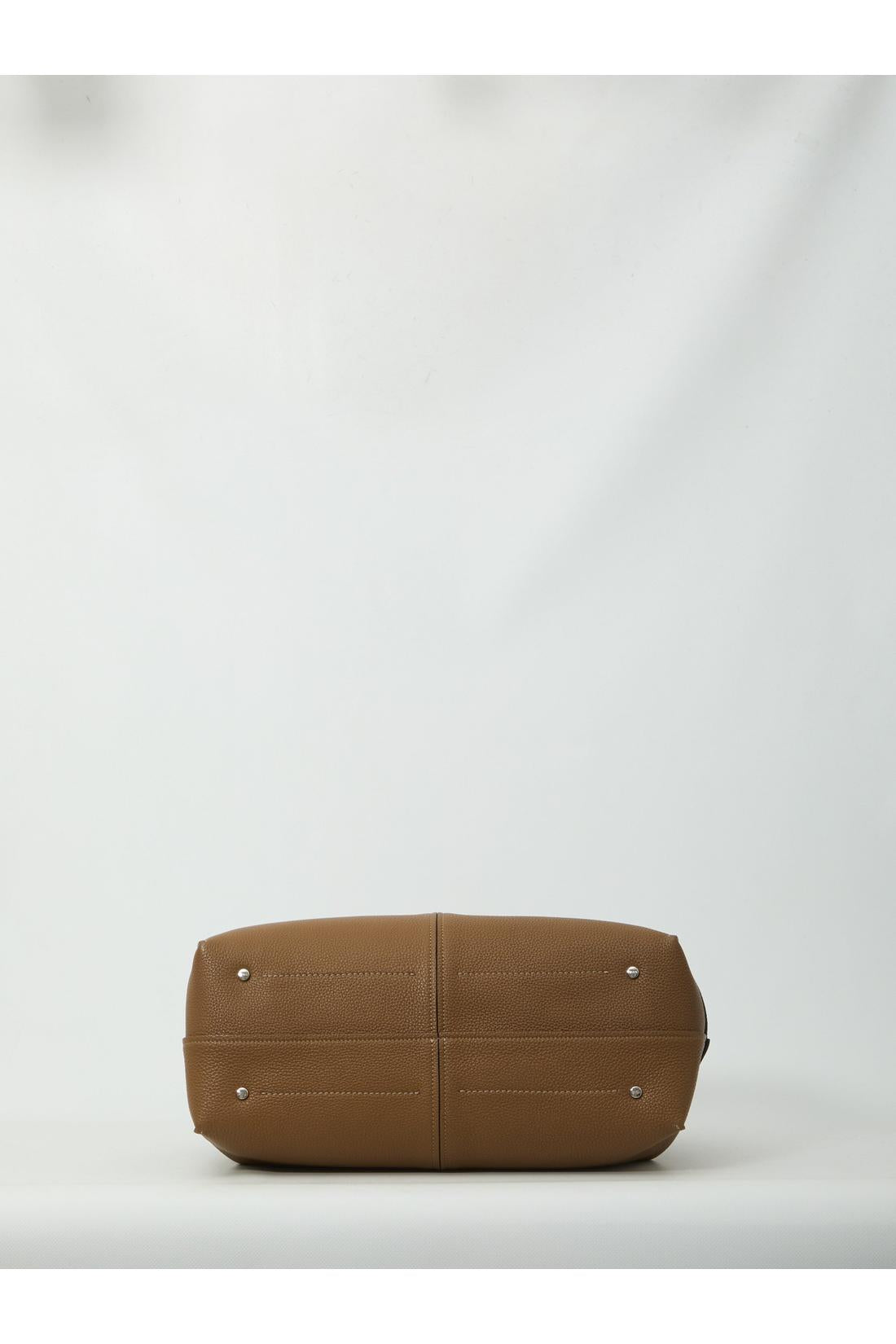 Tod'S-OUTLET-SALE-Hammered leather medium Tote bag-ARCHIVIST