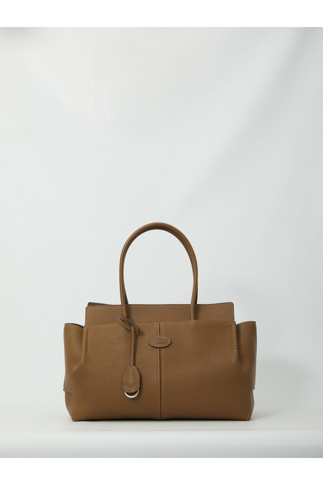 Tod'S-OUTLET-SALE-Hammered leather medium Tote bag-ARCHIVIST