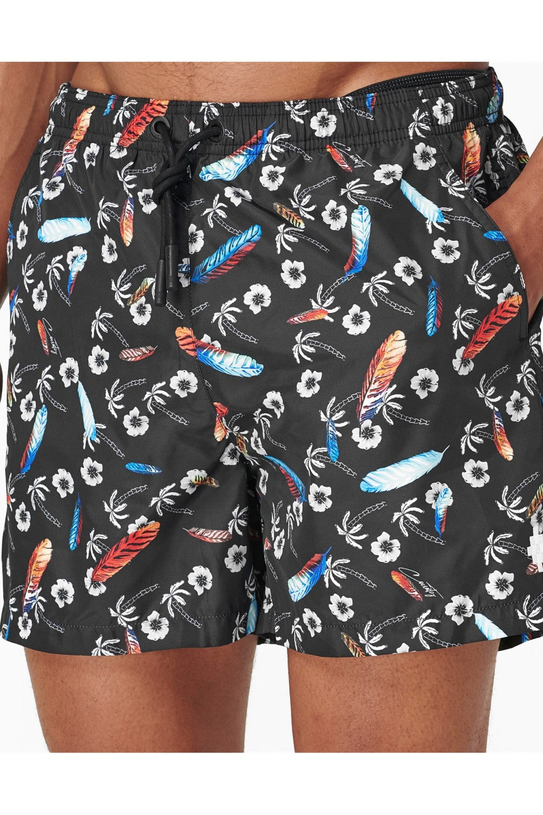 Marcelo Burlon-OUTLET-SALE-Hawaii Print Swim Shorts-ARCHIVIST