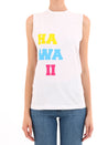 DSQUARED2-OUTLET-SALE-Hawaii White cotton top-ARCHIVIST