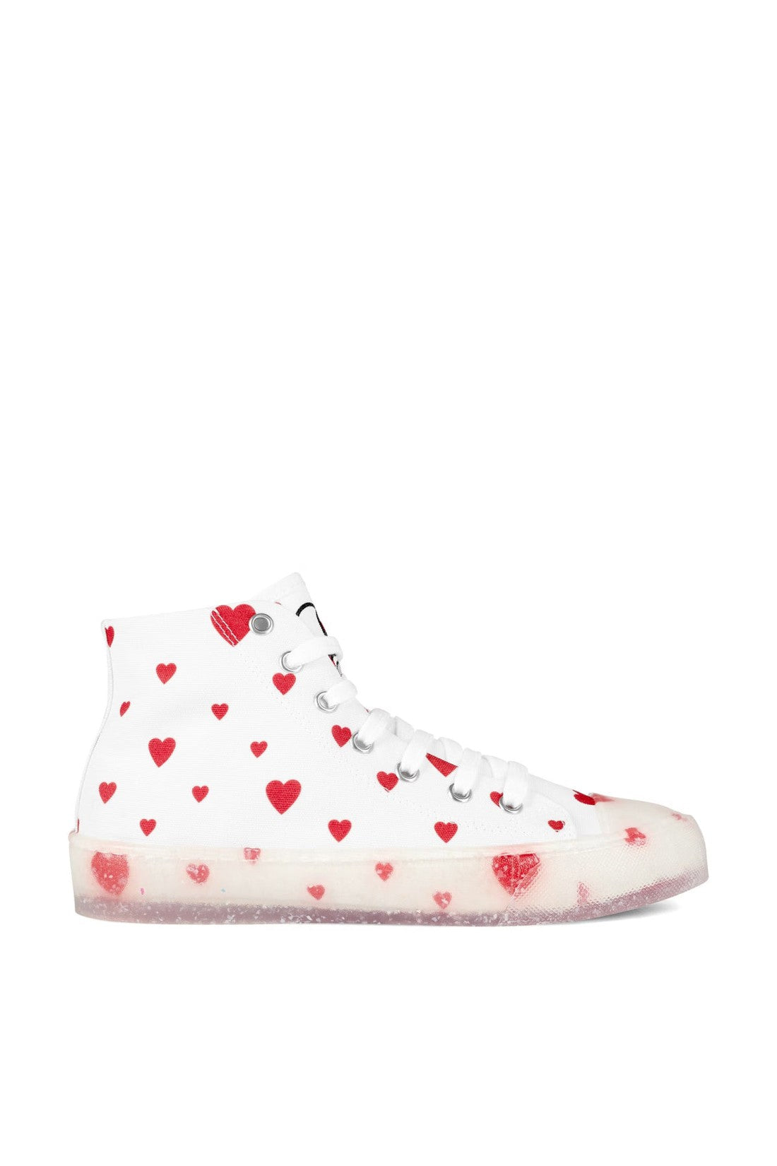 Moschino-OUTLET-SALE-Heart Logo High-Top Sneakers-ARCHIVIST