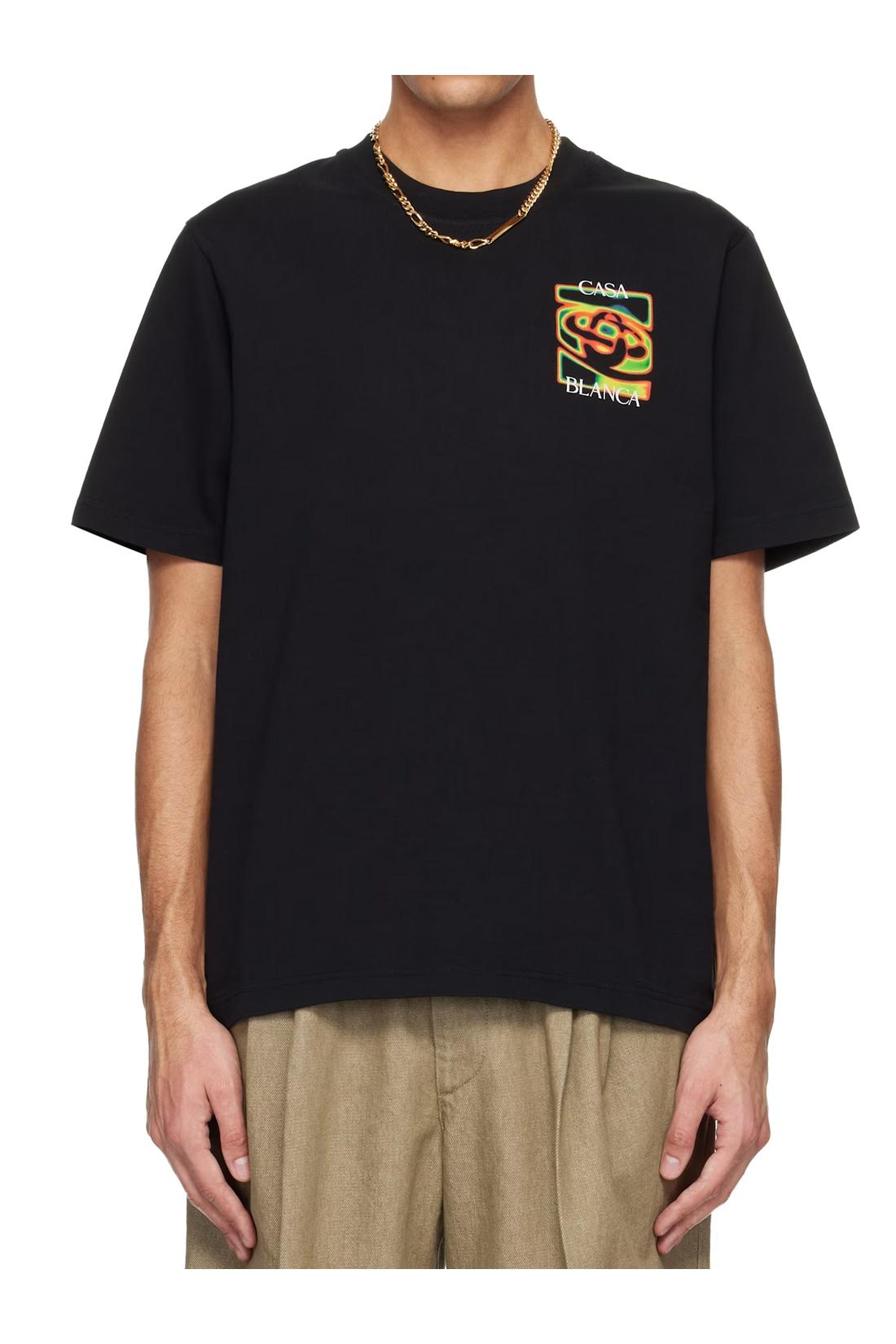 Casablanca-OUTLET-SALE-Heat Map print T-shirt-ARCHIVIST