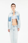 Odeeh-Heavily Bleached Denim Bluse, Horizon-Hemden & Blusen-Black-Deal-Outlet-by-ARCHIVIST