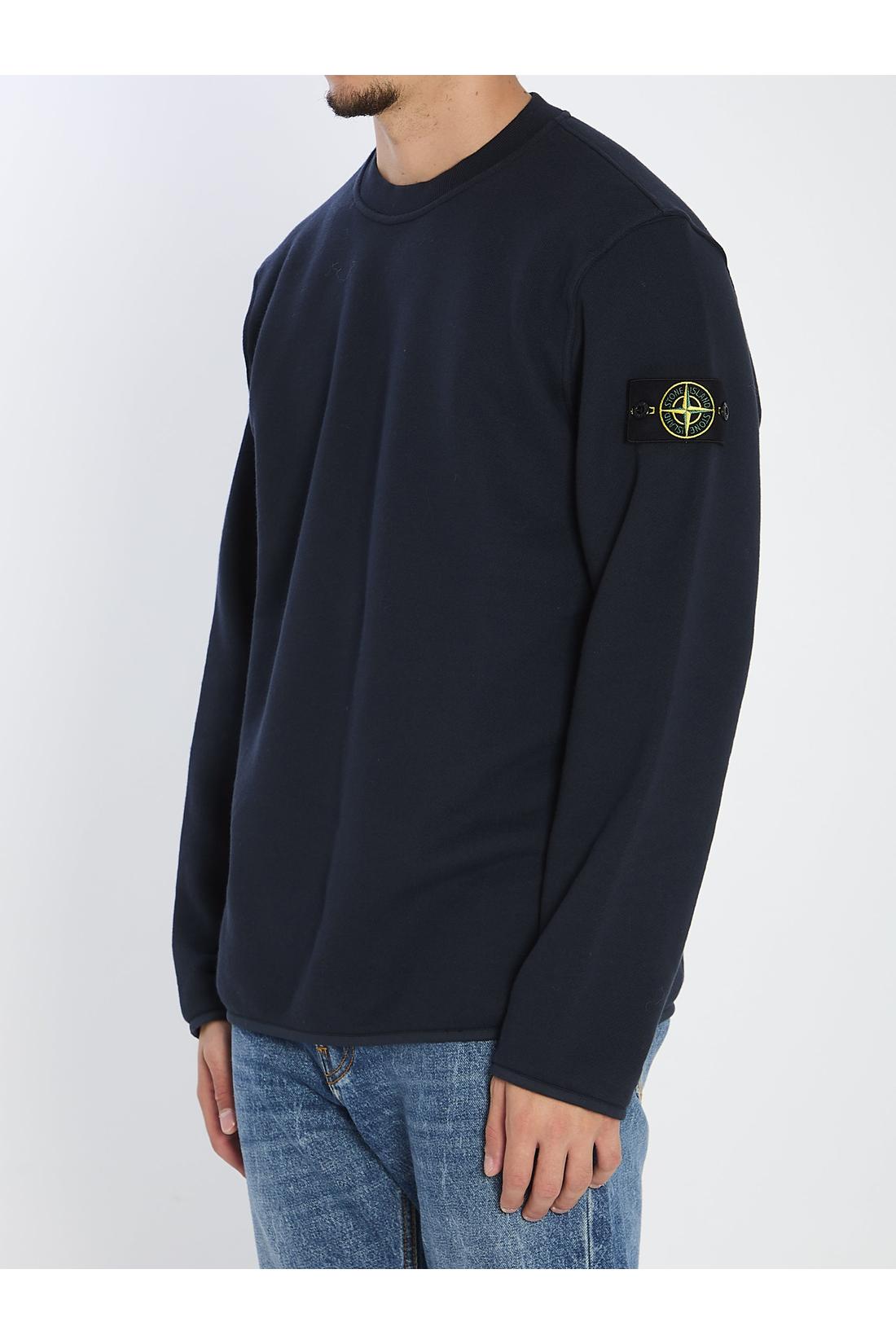 Stone Island-OUTLET-SALE-Heavy cotton crewneck sweatshirt-ARCHIVIST