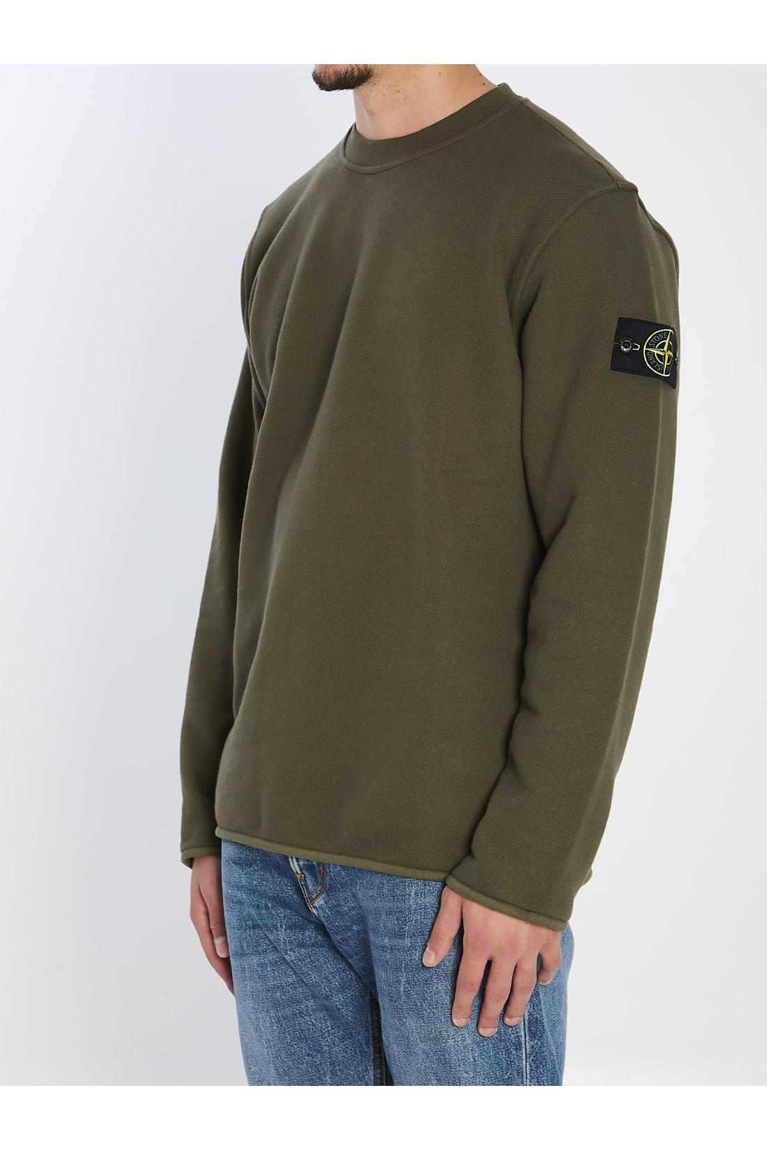 Stone Island-OUTLET-SALE-Heavy cotton crewneck sweatshirt-ARCHIVIST