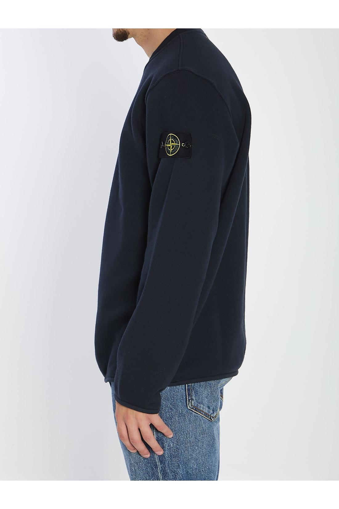Stone Island-OUTLET-SALE-Heavy cotton crewneck sweatshirt-ARCHIVIST