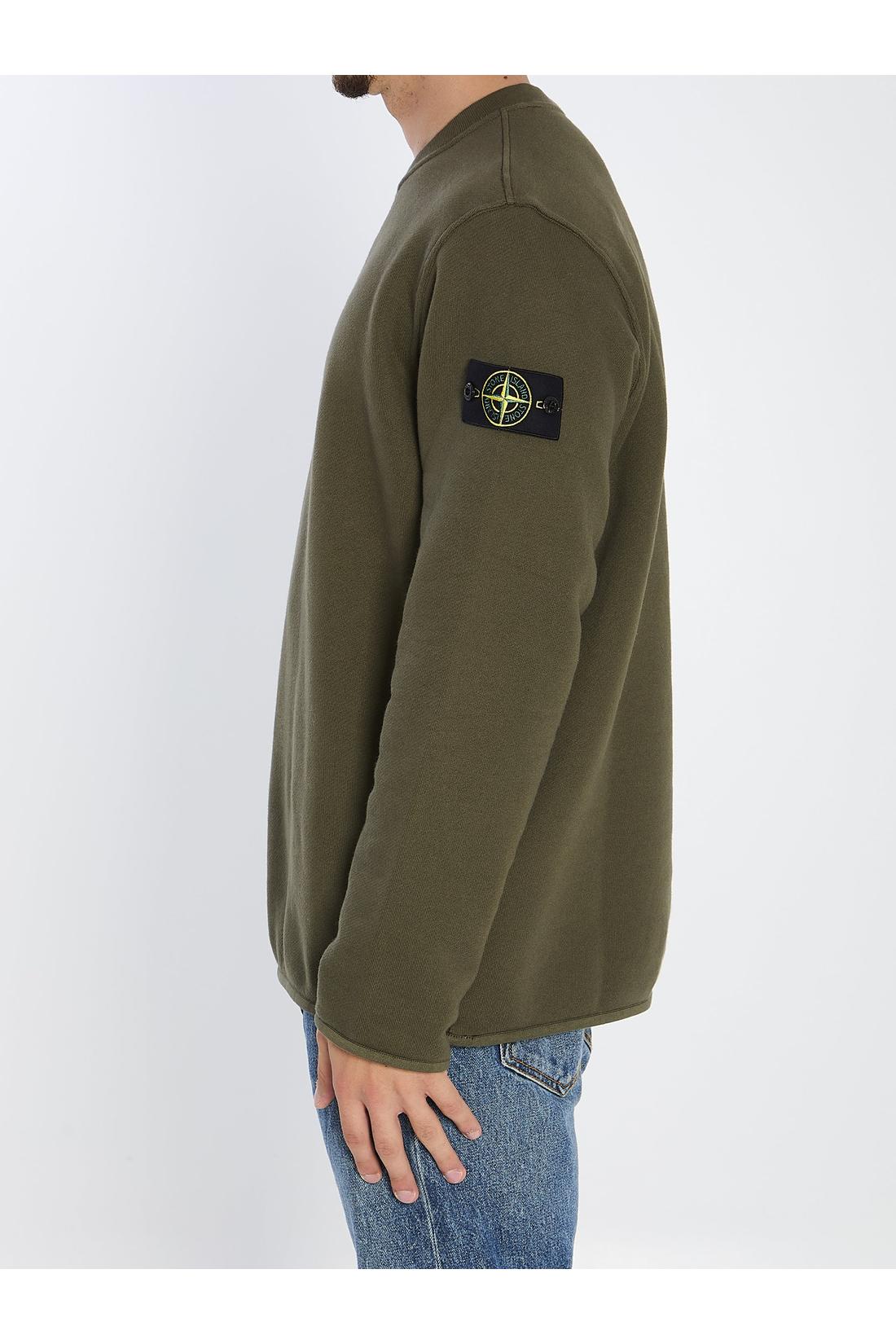 Stone Island-OUTLET-SALE-Heavy cotton crewneck sweatshirt-ARCHIVIST