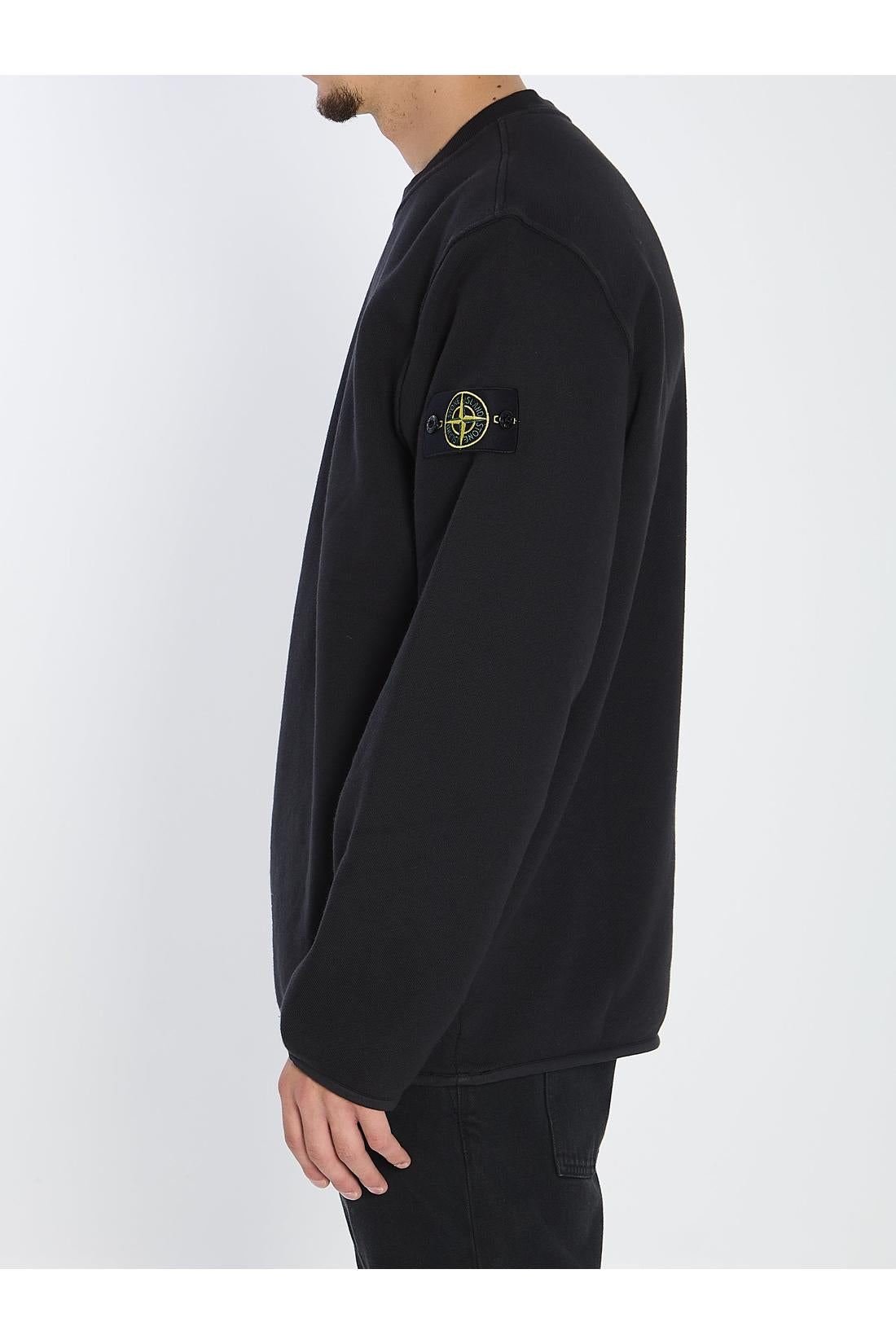 Stone Island-OUTLET-SALE-Heavy cotton crewneck sweatshirt-ARCHIVIST