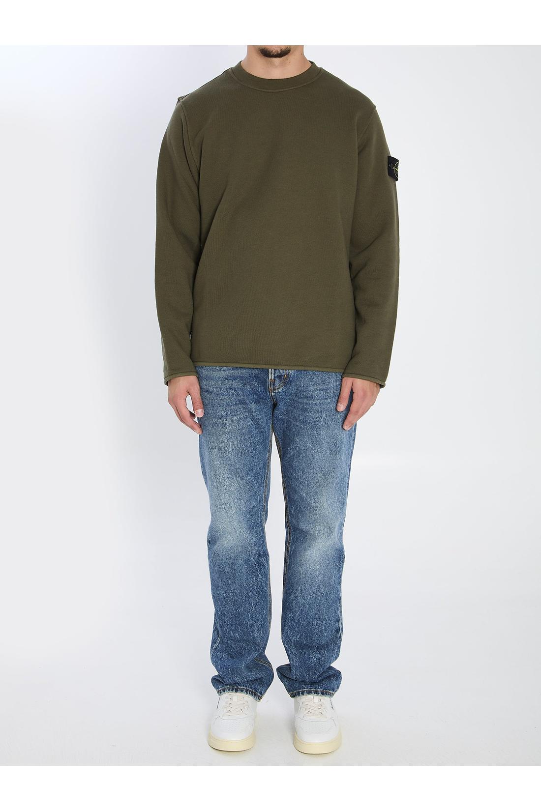 Stone Island-OUTLET-SALE-Heavy cotton crewneck sweatshirt-ARCHIVIST