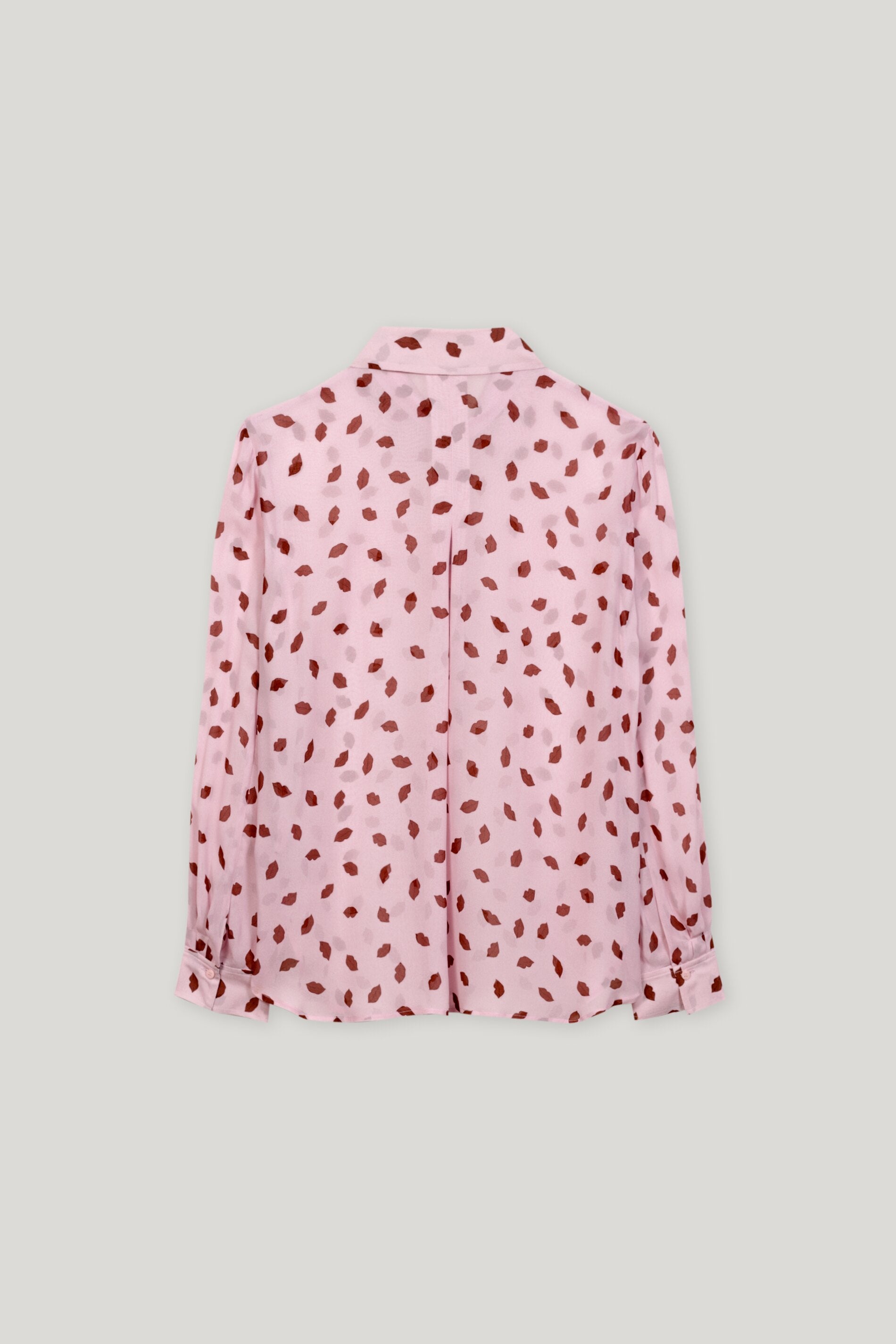 Luisa Cerano-Hemdbluse mit Lips-Print-Hemden & Blusen-Black-Deal-Outlet-by-ARCHIVIST