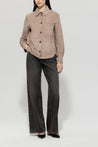 Luisa Cerano-Hemdjacke aus Veloursleder-Jacken & Mäntel-Black-Deal-Outlet-by-ARCHIVIST