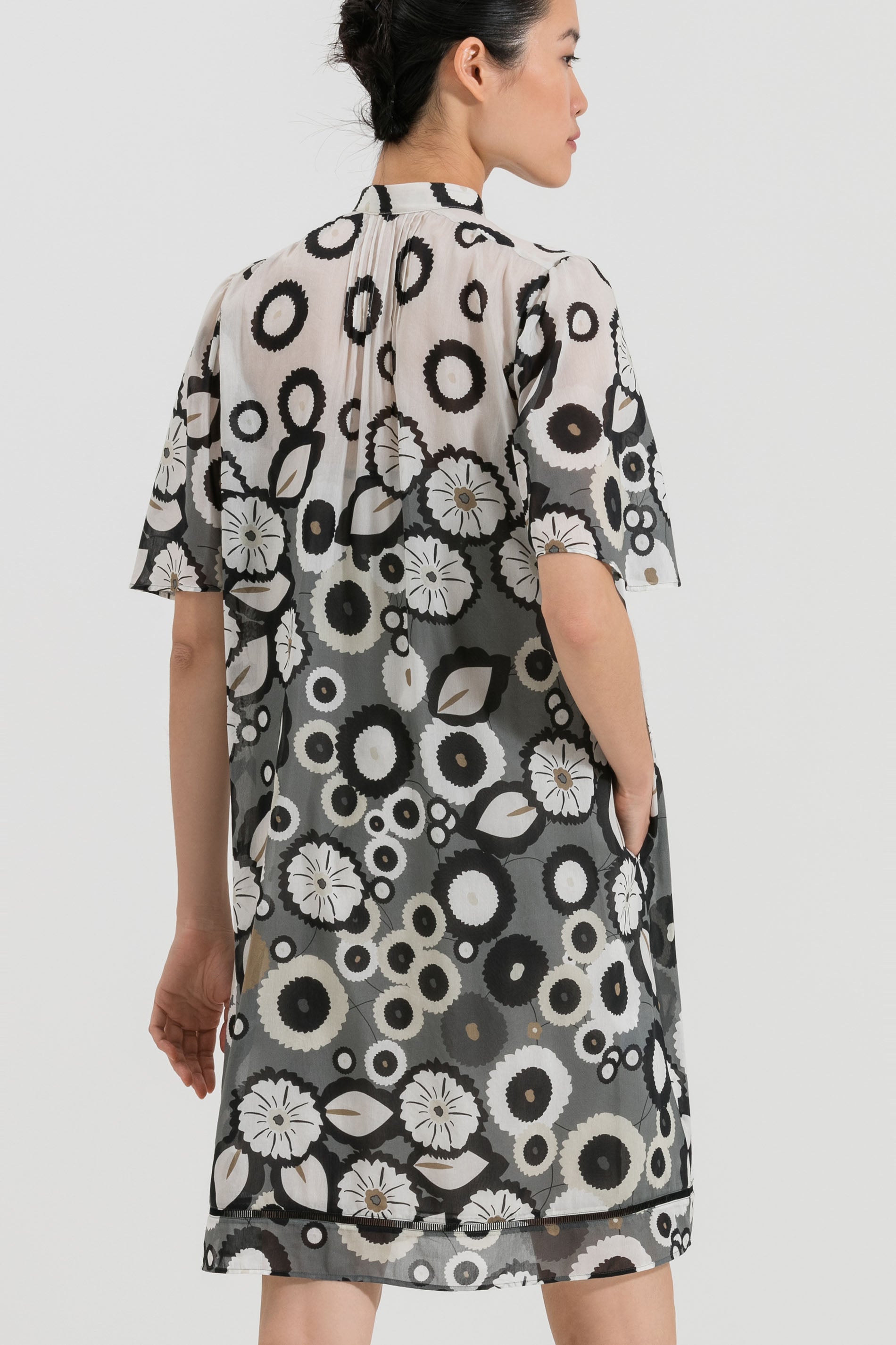 LUISA CERANO-OUTLET-SALE-Hemdkleid mit Flower-Print-Kleider & Röcke-by-ARCHIVIST