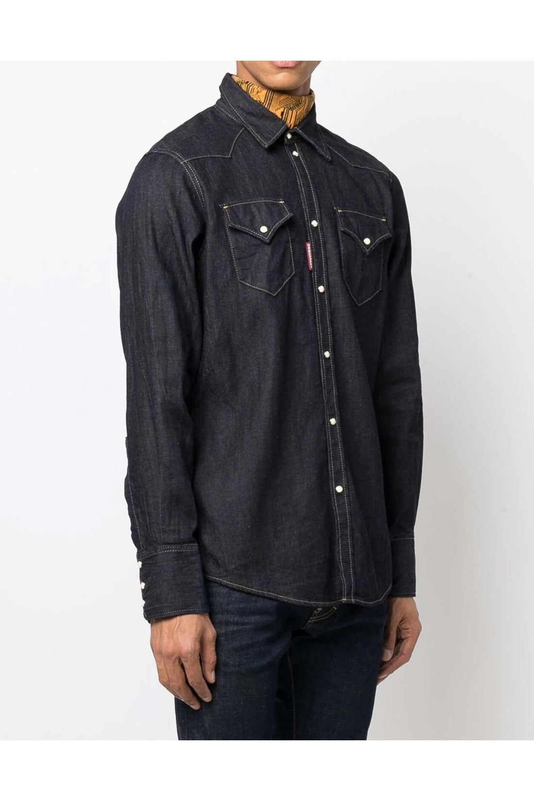 Dsquared2-OUTLET-SALE-Hemp Western Denim Shirt-ARCHIVIST