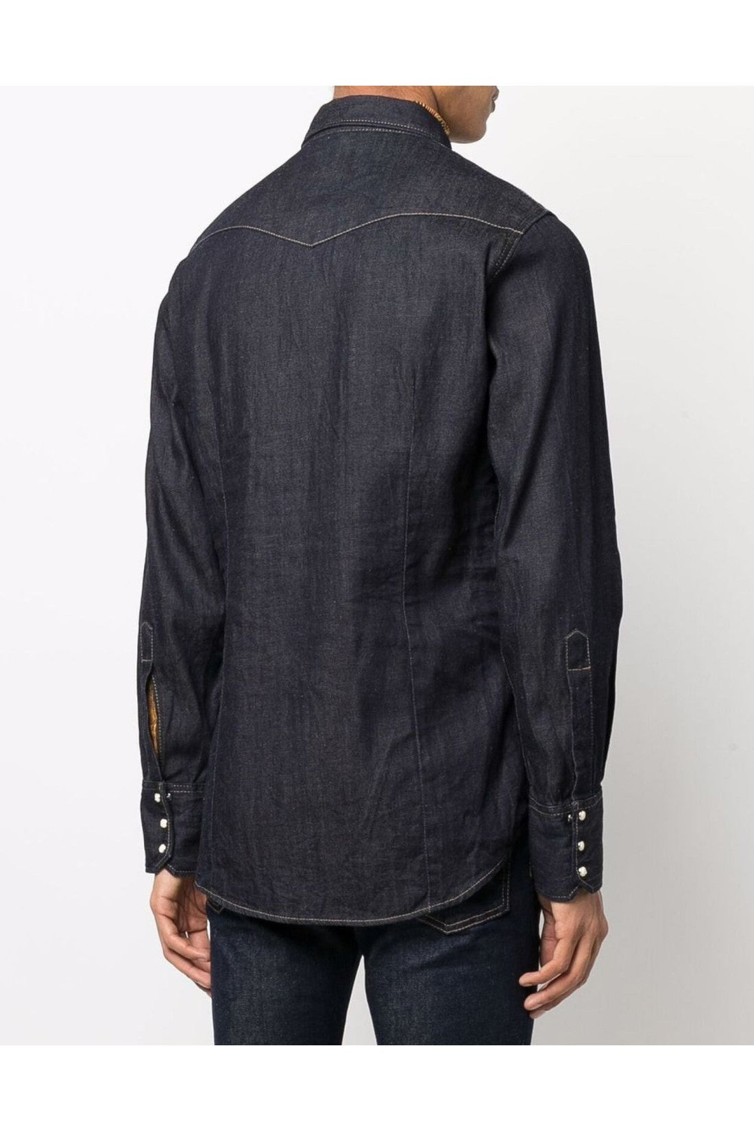 Dsquared2-OUTLET-SALE-Hemp Western Denim Shirt-ARCHIVIST