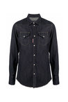 Dsquared2-OUTLET-SALE-Hemp Western Denim Shirt-ARCHIVIST