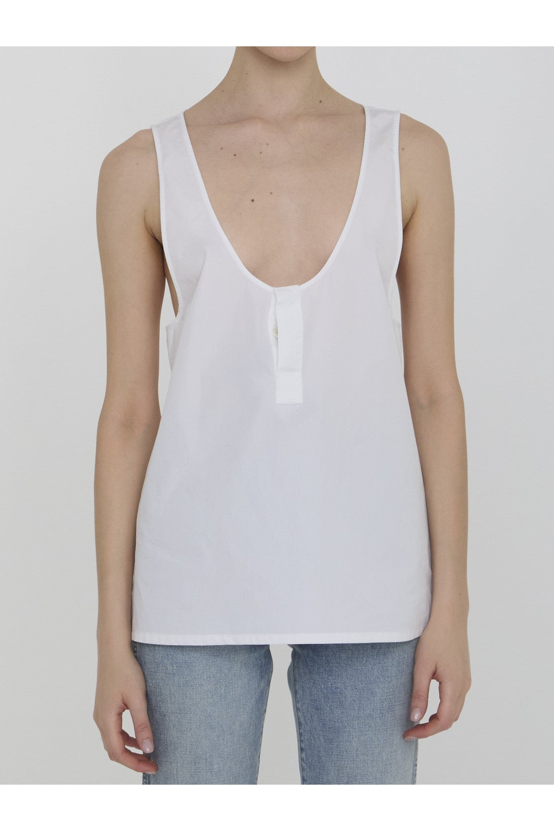 SAINT LAURENT-OUTLET-SALE-Henley tank top-ARCHIVIST