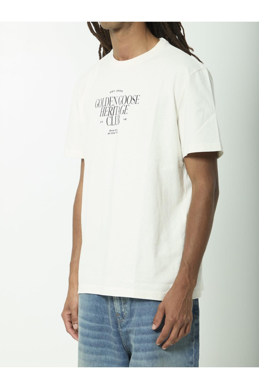 Golden Goose-OUTLET-SALE-Heritage Club T-shirt-ARCHIVIST