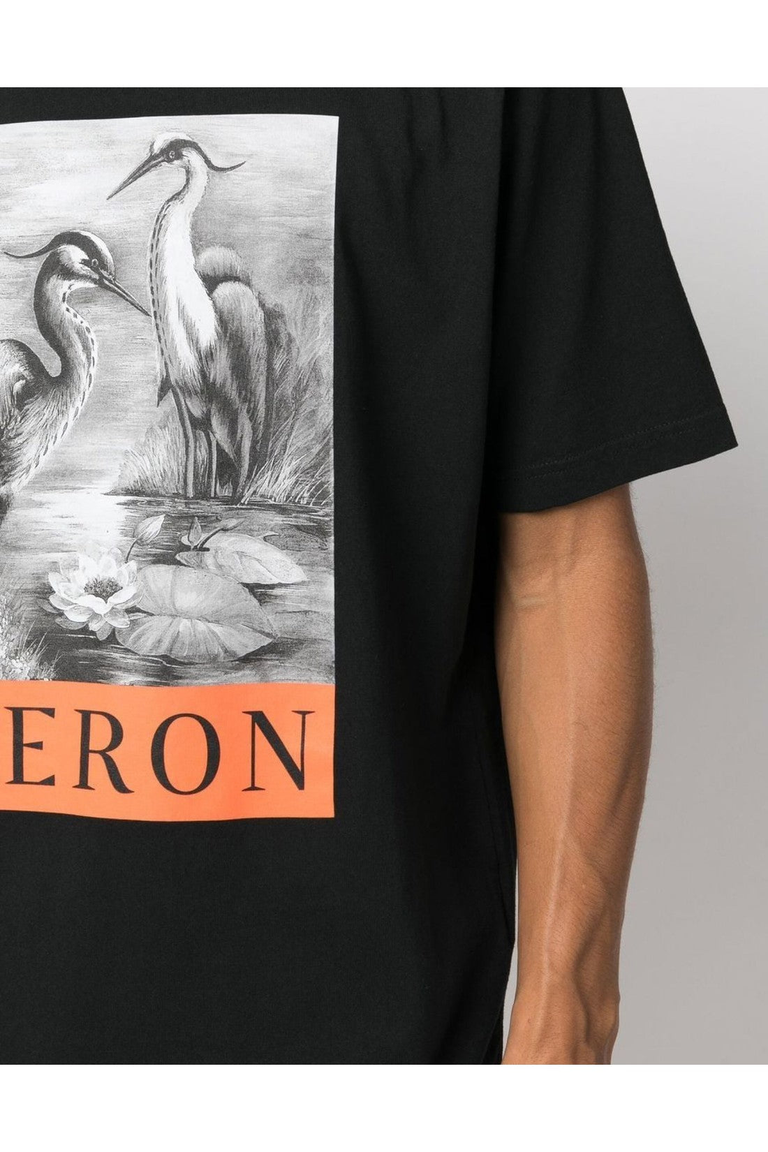 Heron Preston-OUTLET-SALE-Heron Logo Print Relaxed Fit T-Shirt-ARCHIVIST