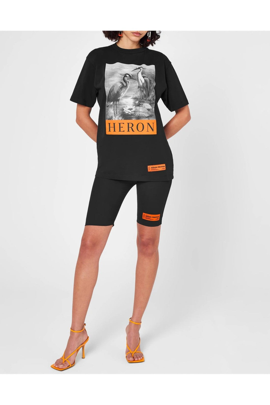 Heron Preston-OUTLET-SALE-Heron Oversize Logo T-Shirt-ARCHIVIST