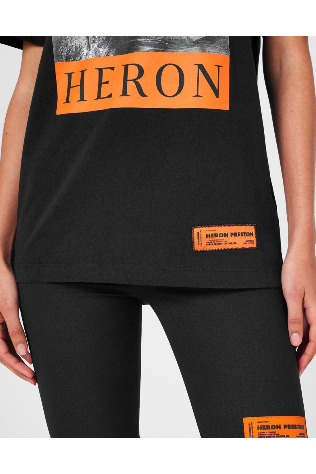 Heron Preston-OUTLET-SALE-Heron Oversize Logo T-Shirt-ARCHIVIST