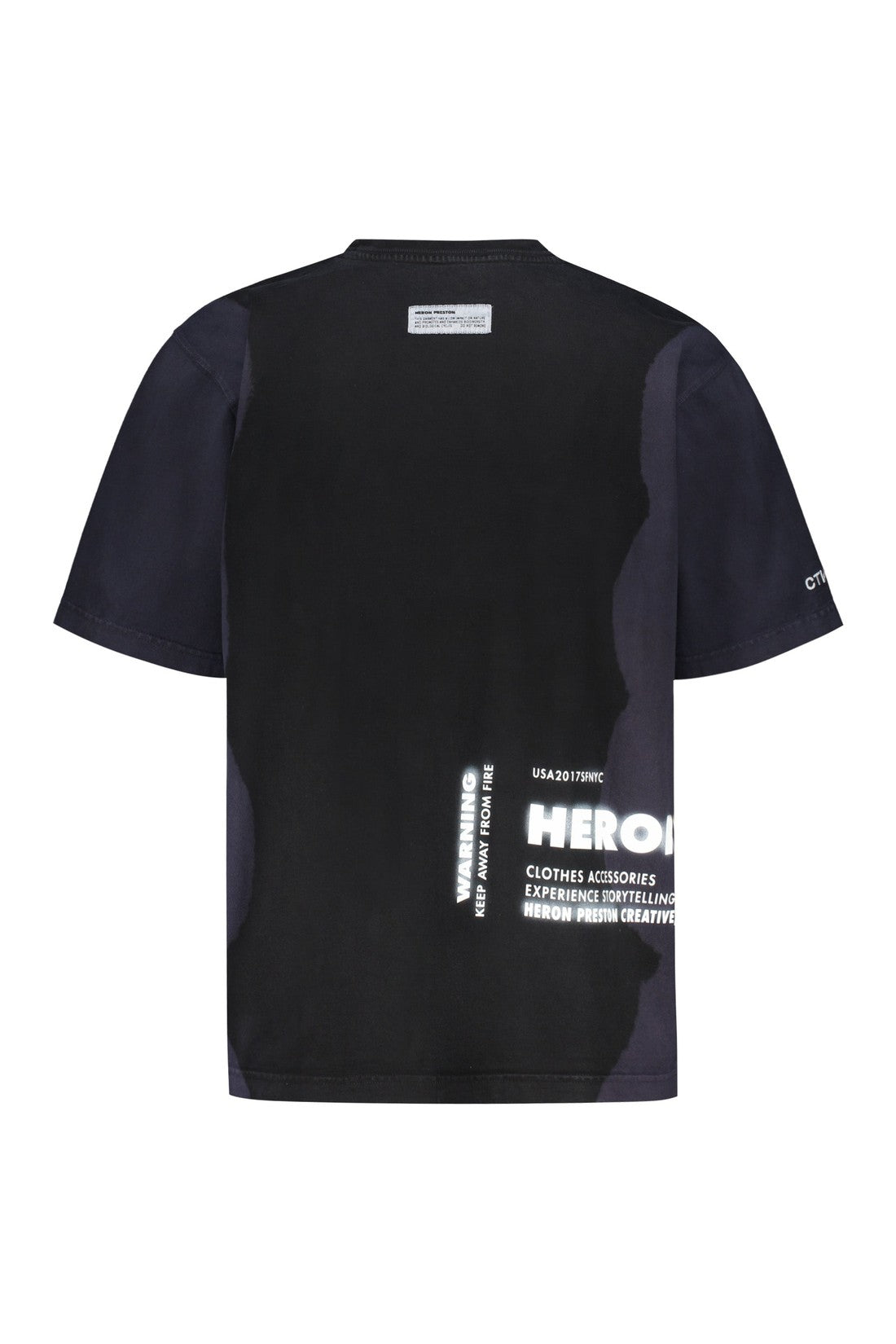 Heron Preston-OUTLET-SALE-Heron Preston x Cat printed cotton T-shirt-ARCHIVIST