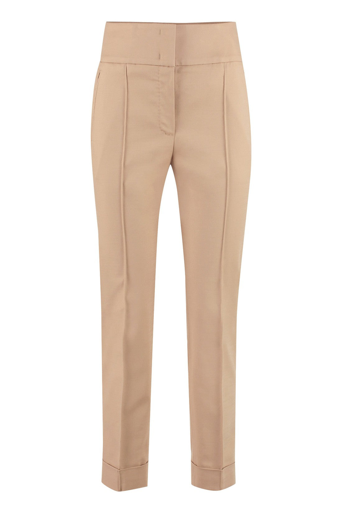 Peserico-OUTLET-SALE-High-rise cotton trousers-ARCHIVIST