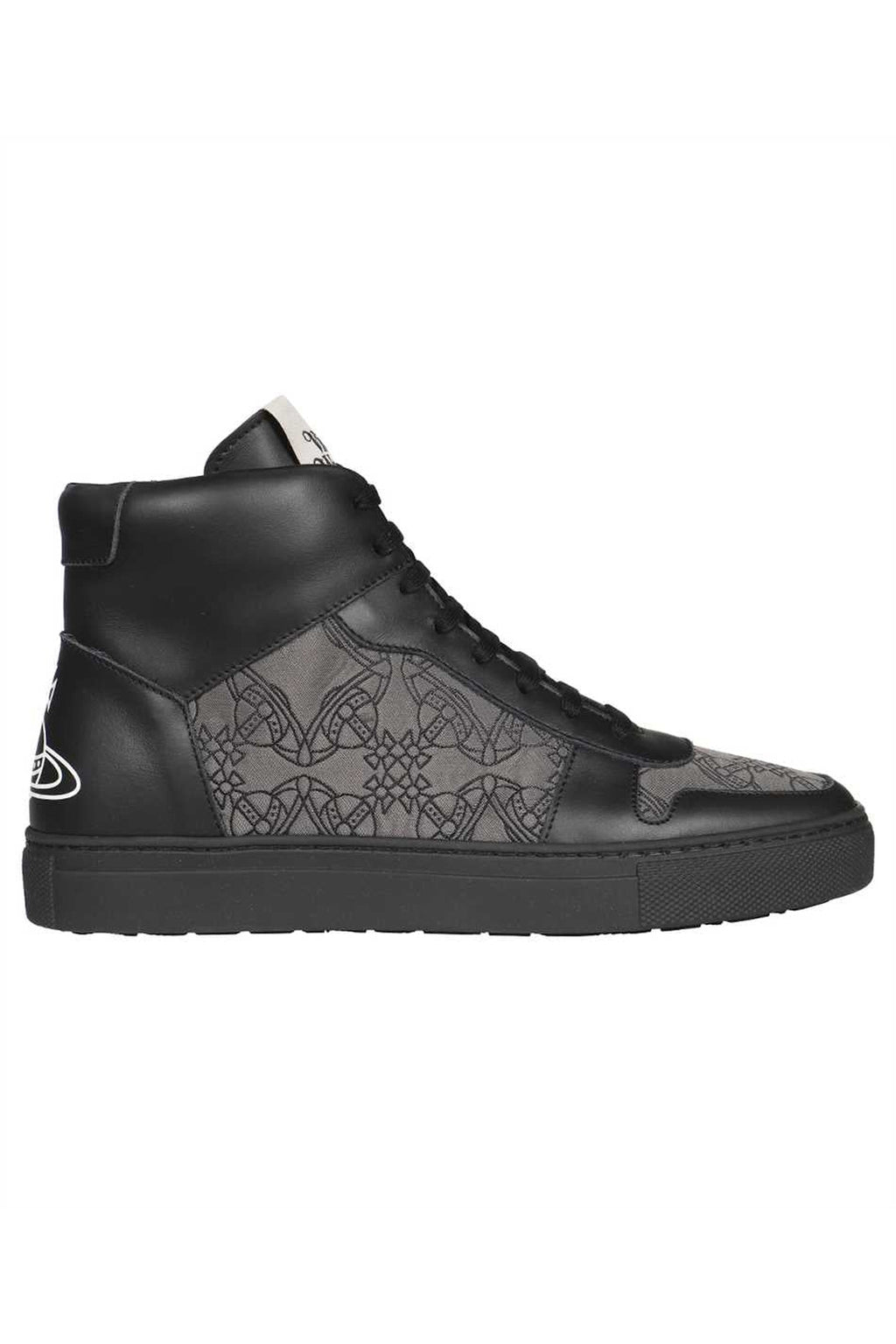 Vivienne Westwood-OUTLET-SALE-High-top leather and technical fabric sneakers-ARCHIVIST