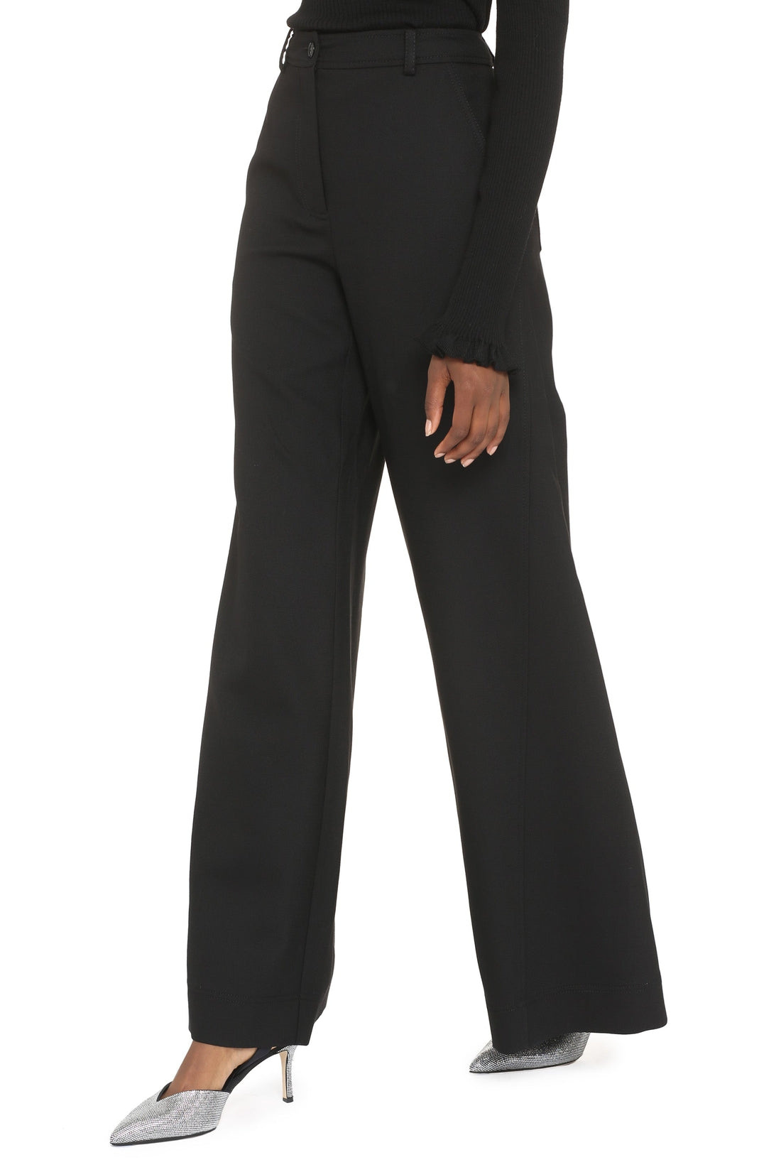 Boutique Moschino-OUTLET-SALE-High-waist wide-leg trousers-ARCHIVIST