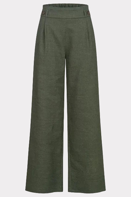 Damen Leinenhose Hildine Tanne-Hosen-Felicitas-OUTLET-ARCHIVIST-ARCHIVE-SALE