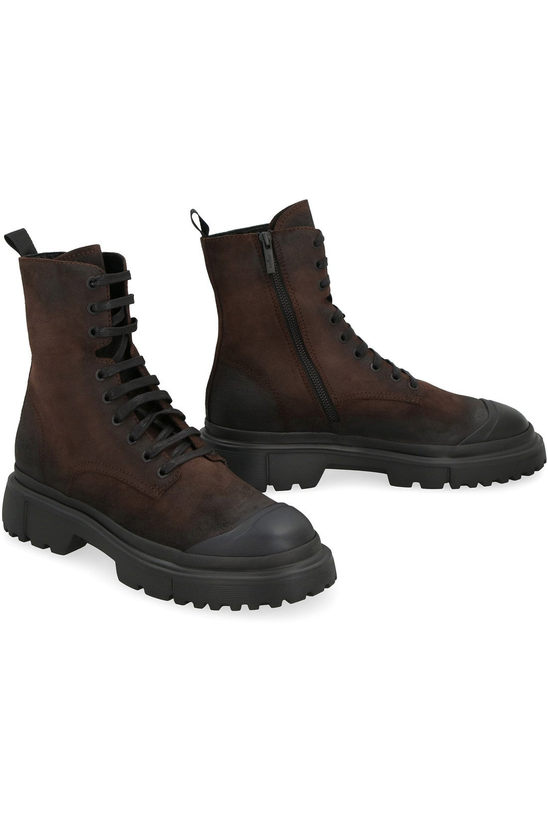 Hogan-OUTLET-SALE-Hogan H619 leather combat boots-ARCHIVIST