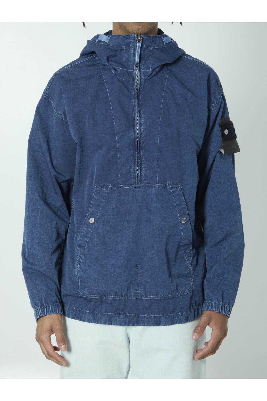 Stone Island-OUTLET-SALE-Hollow Fibre Indigo-TC anorak jacket-ARCHIVIST