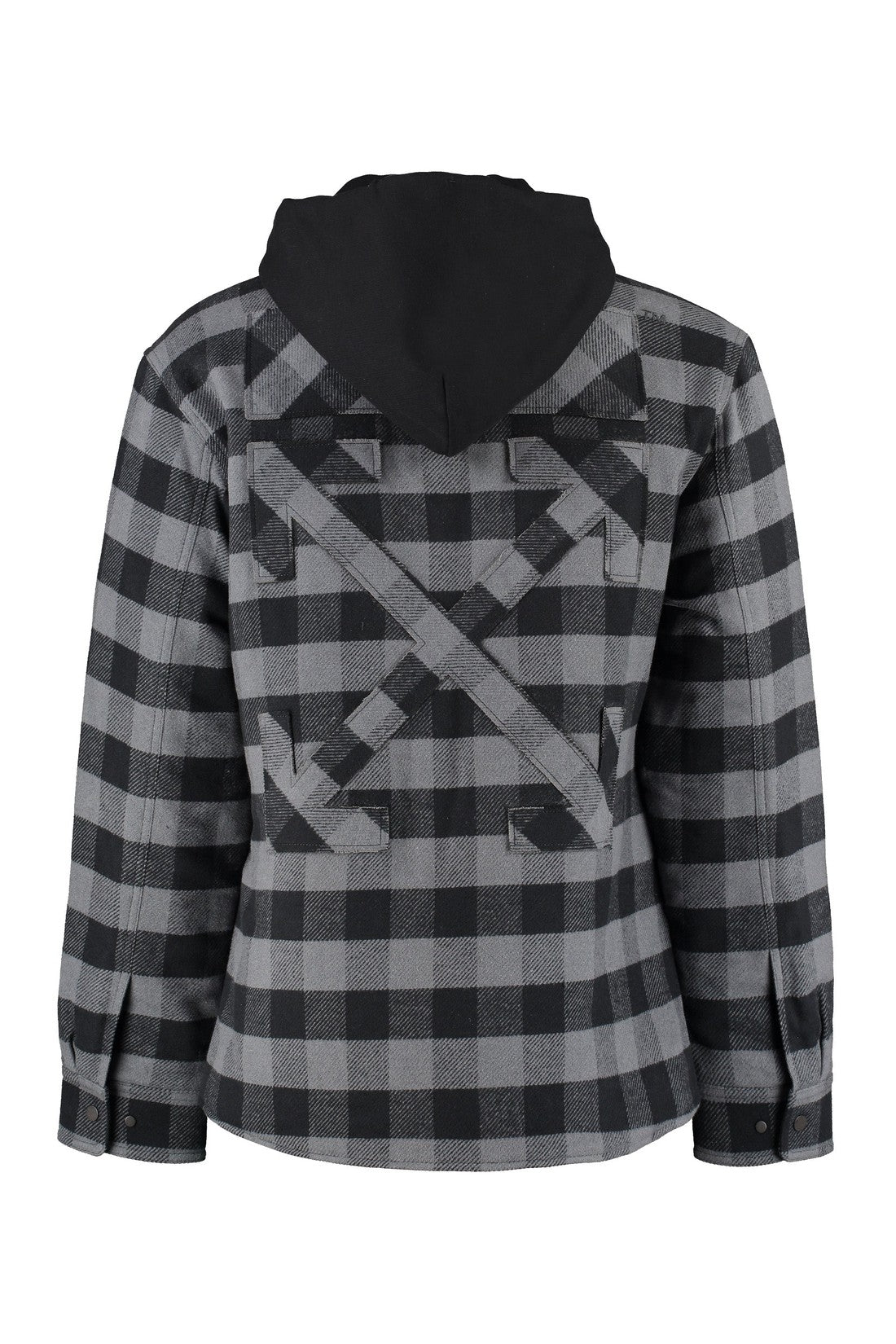 Off-White-OUTLET-SALE-Hooded checked overshirt-ARCHIVIST