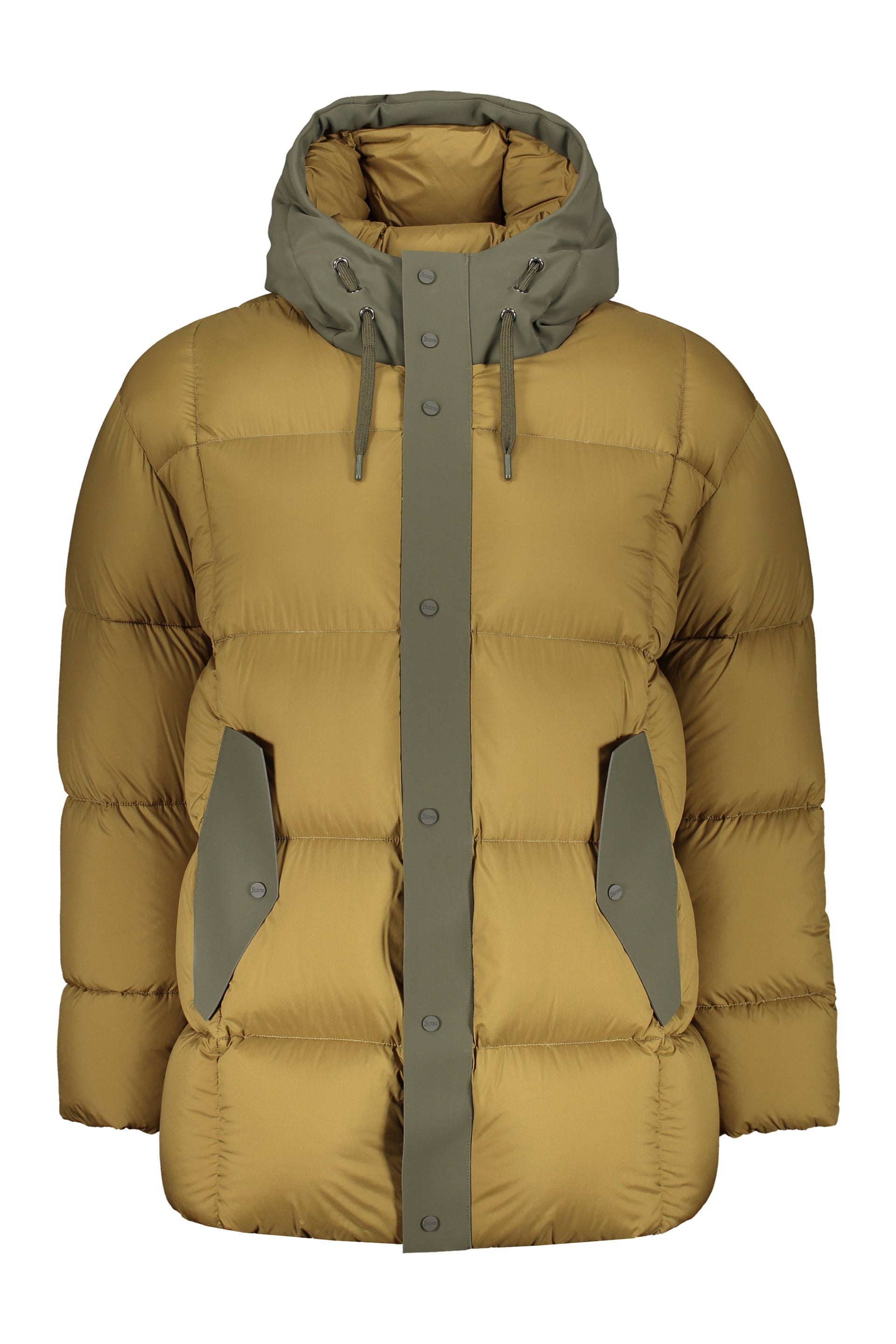 Hooded down jacket