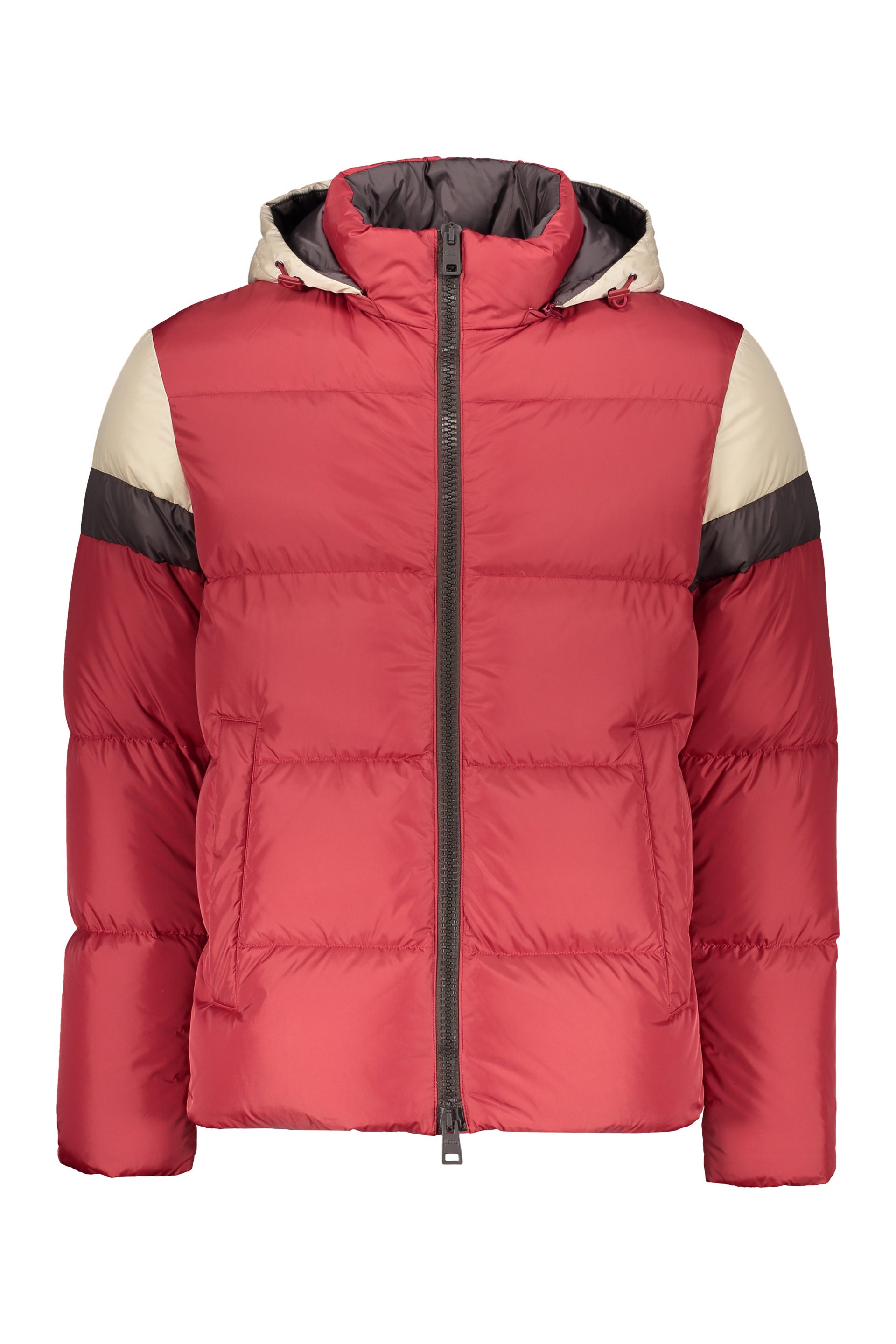 Hooded down jacket