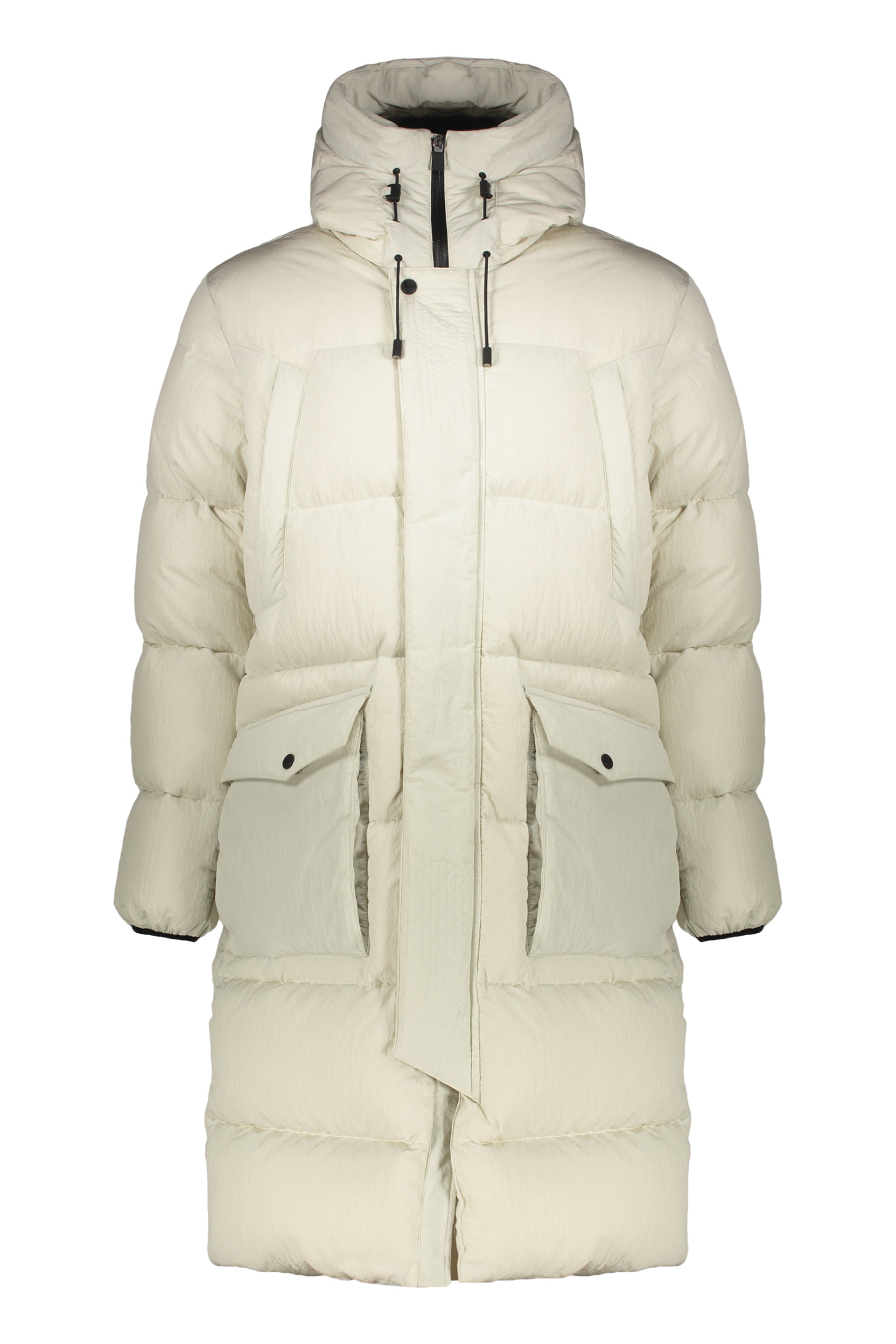 Hooded down jacket