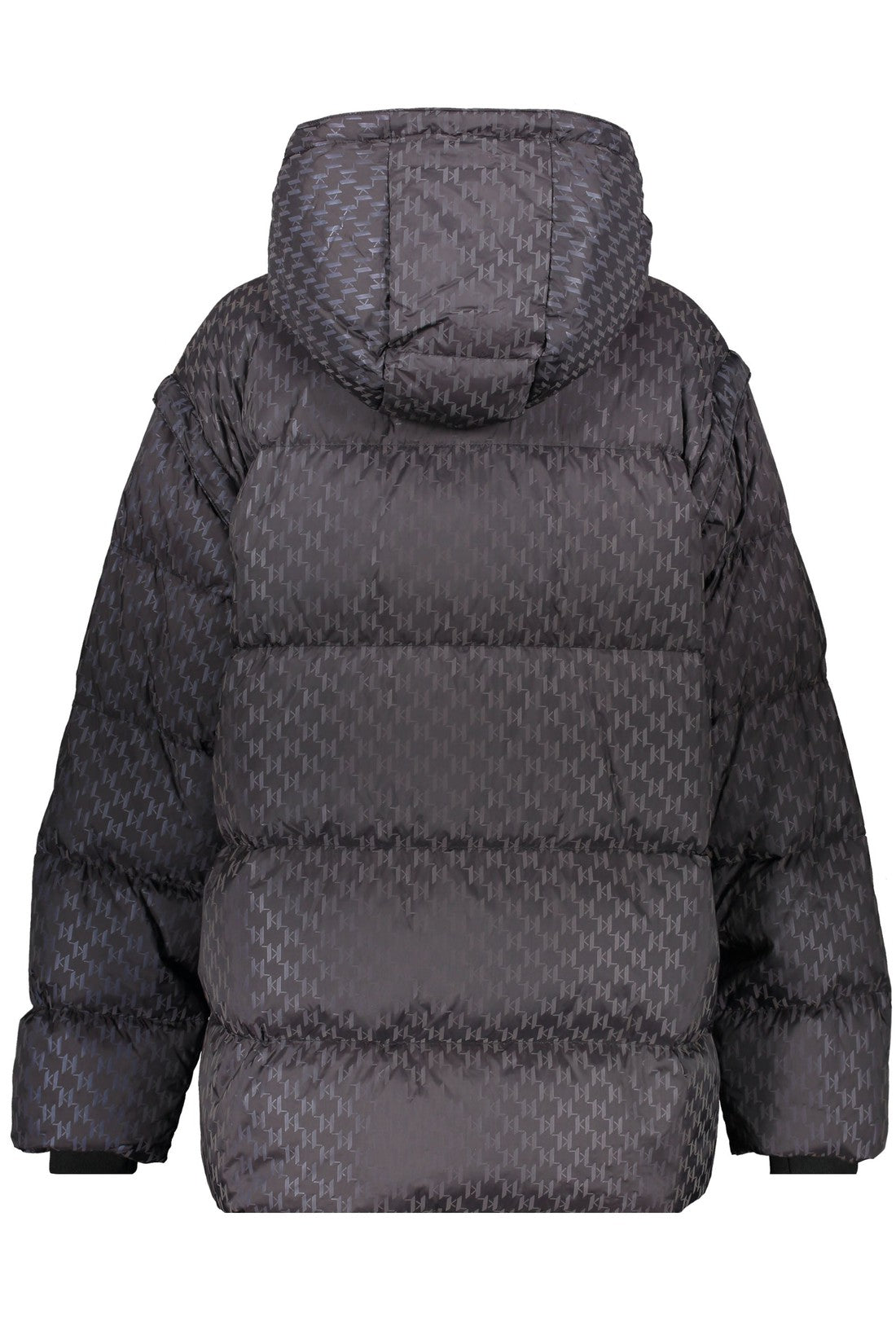 Karl Lagerfeld-OUTLET-SALE-Hooded nylon down jacket-ARCHIVIST