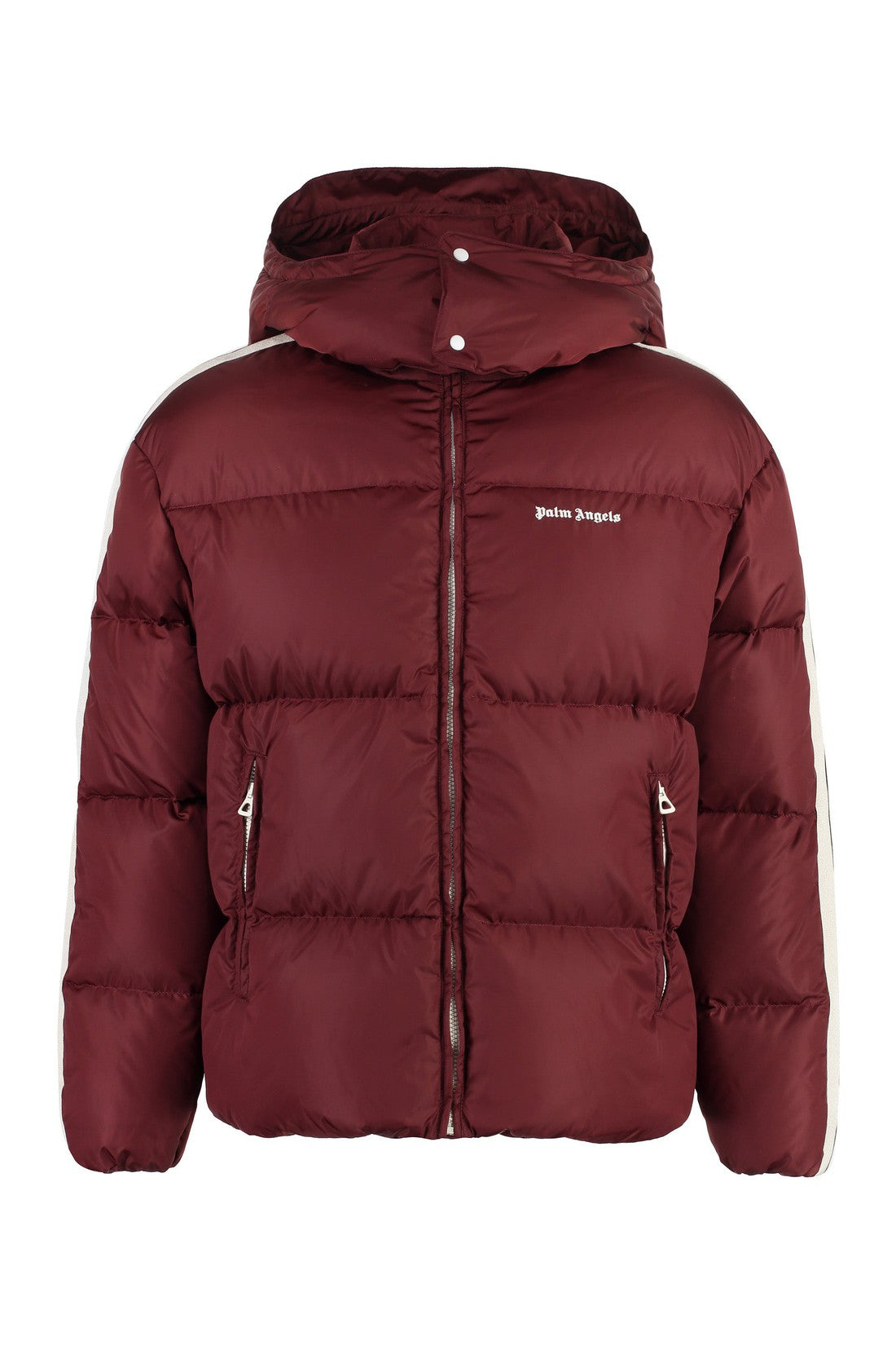 Palm Angels-OUTLET-SALE-Hooded nylon down jacket-ARCHIVIST