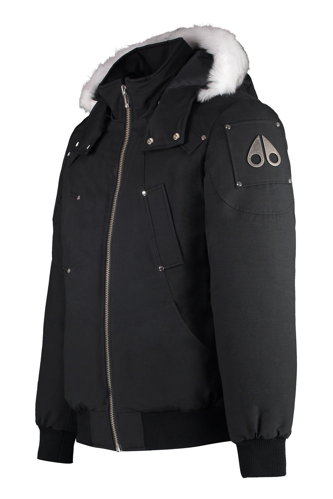 Moose Knuckles-OUTLET-SALE-Hooded padded bomber jacket-ARCHIVIST