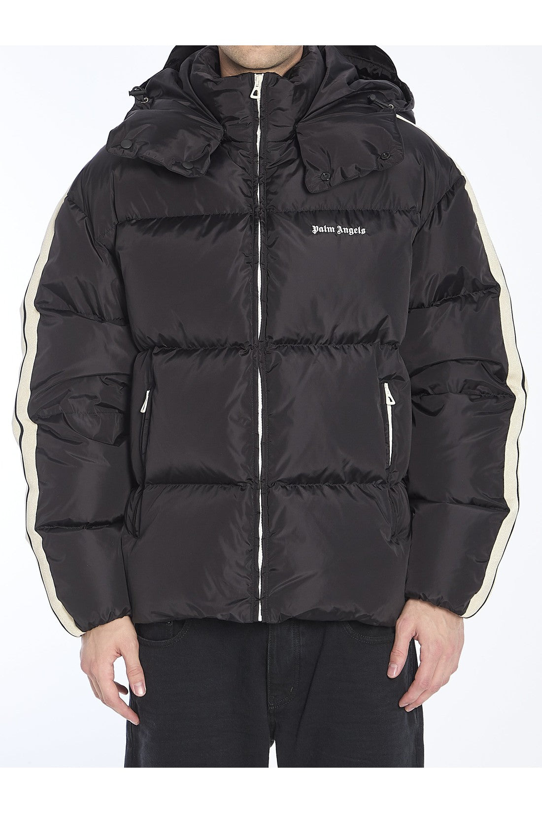 PALM ANGELS-OUTLET-SALE-Hooded puffer jacket-ARCHIVIST