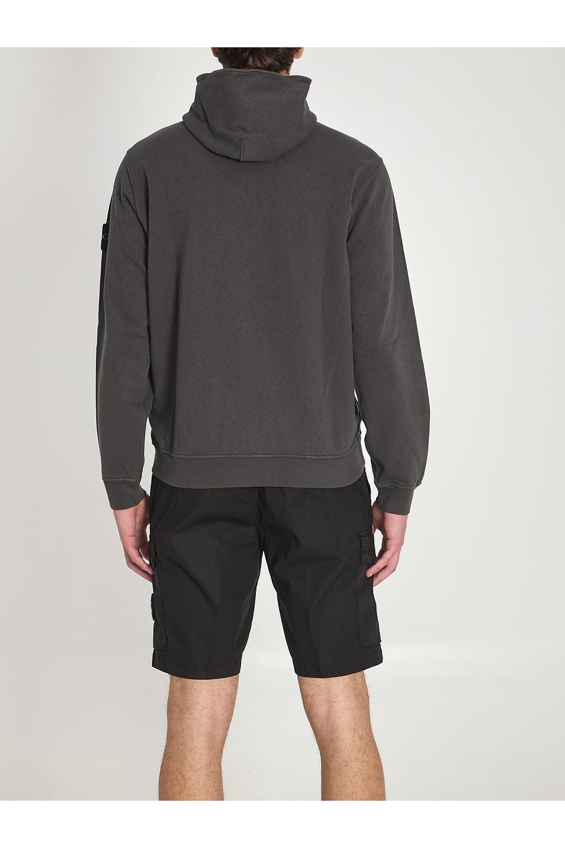 Stone Island-OUTLET-SALE-Hooded sweatshirt with zip-ARCHIVIST