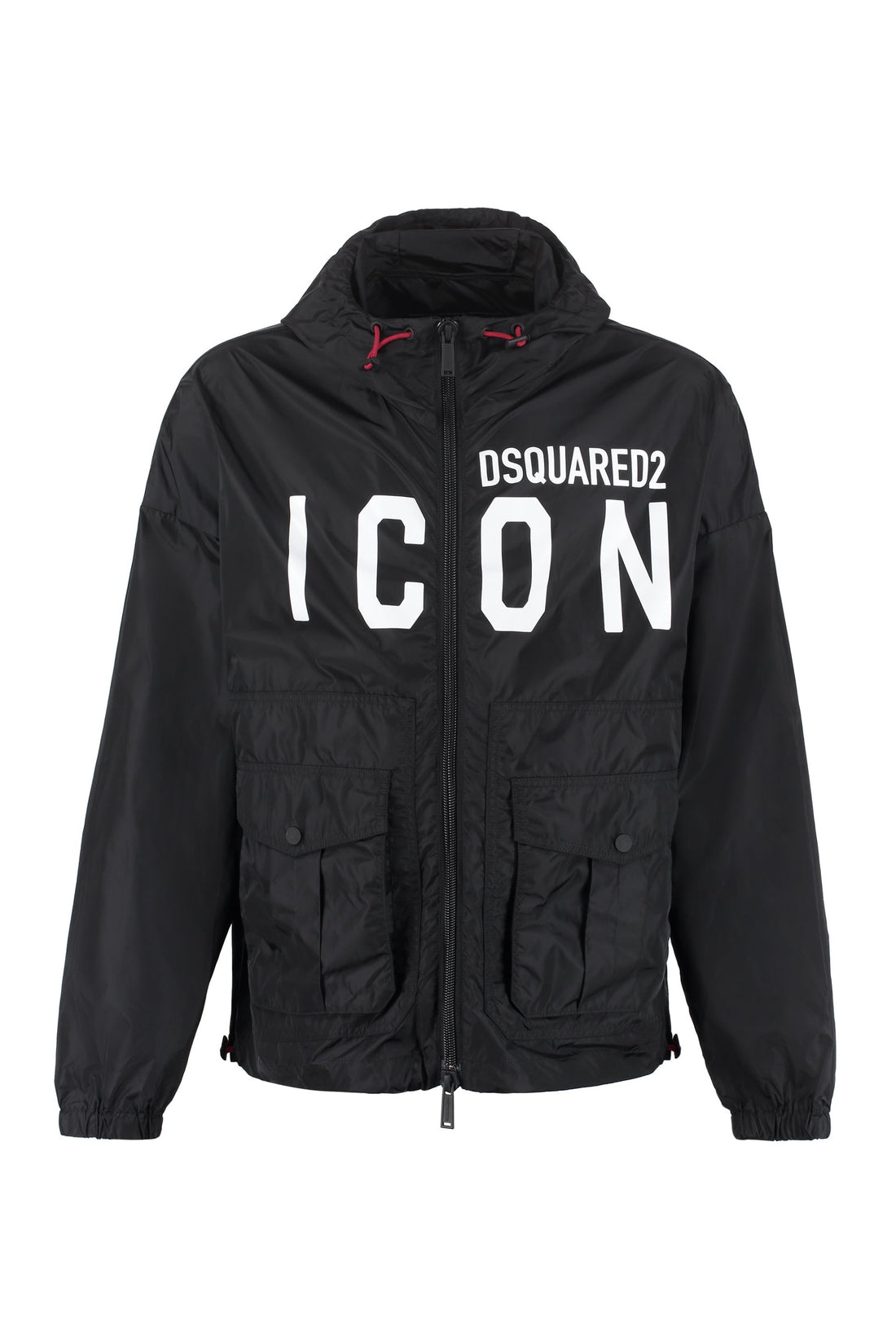 Dsquared2-OUTLET-SALE-Hooded techno fabric raincoat-ARCHIVIST