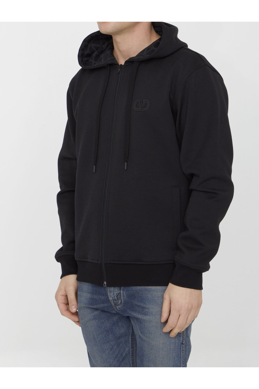 VALENTINO GARAVANI-OUTLET-SALE-Hoodie with Toile Iconographe hood-ARCHIVIST