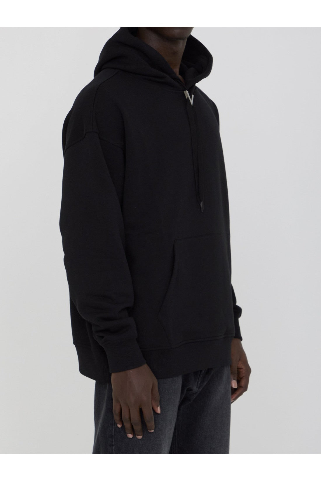 VALENTINO GARAVANI-OUTLET-SALE-Hoodie with metallic V Detail-ARCHIVIST