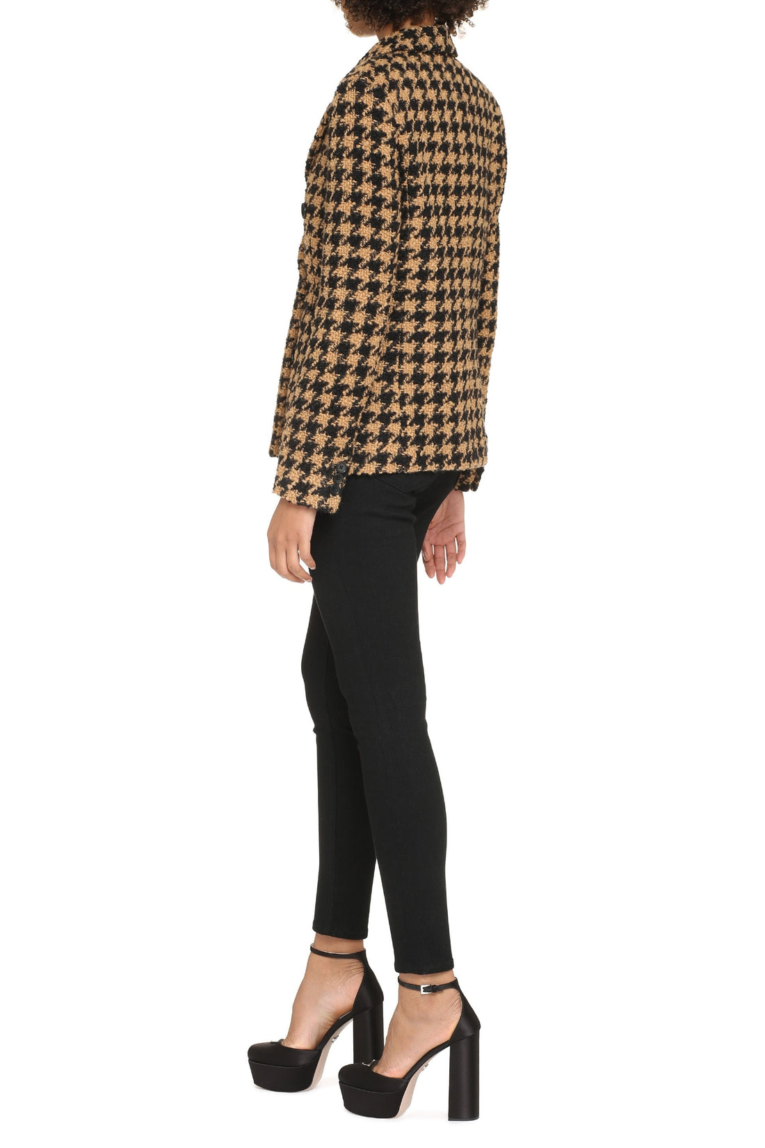 MSGM-OUTLET-SALE-Houndstooth double breast blazer-ARCHIVIST