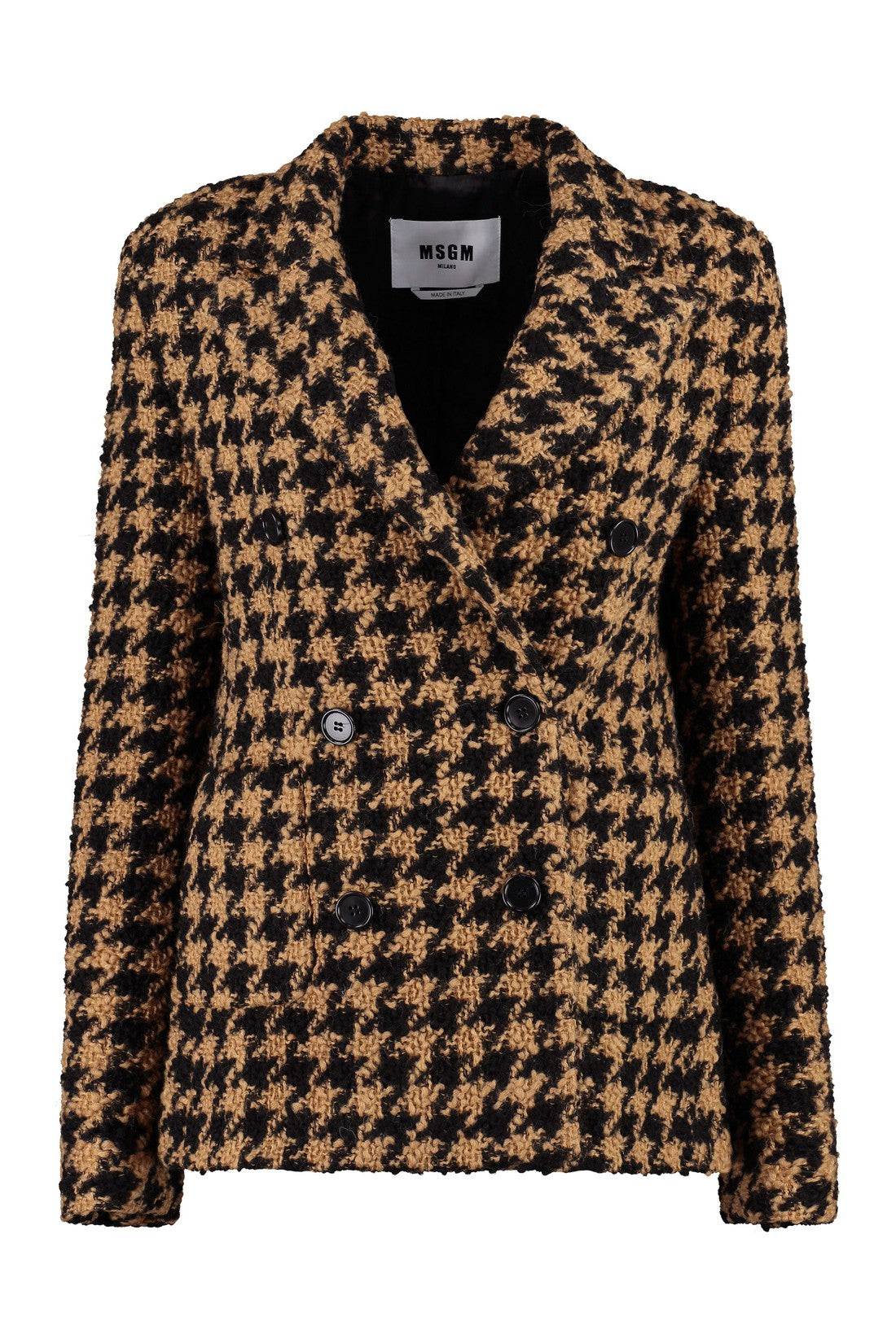 MSGM-OUTLET-SALE-Houndstooth double breast blazer-ARCHIVIST