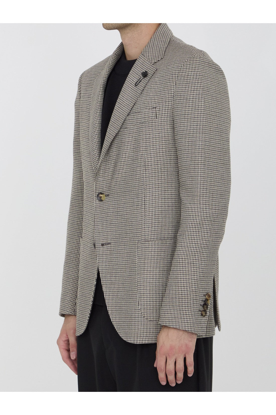 LARDINI-OUTLET-SALE-Houndstooth jacket-ARCHIVIST