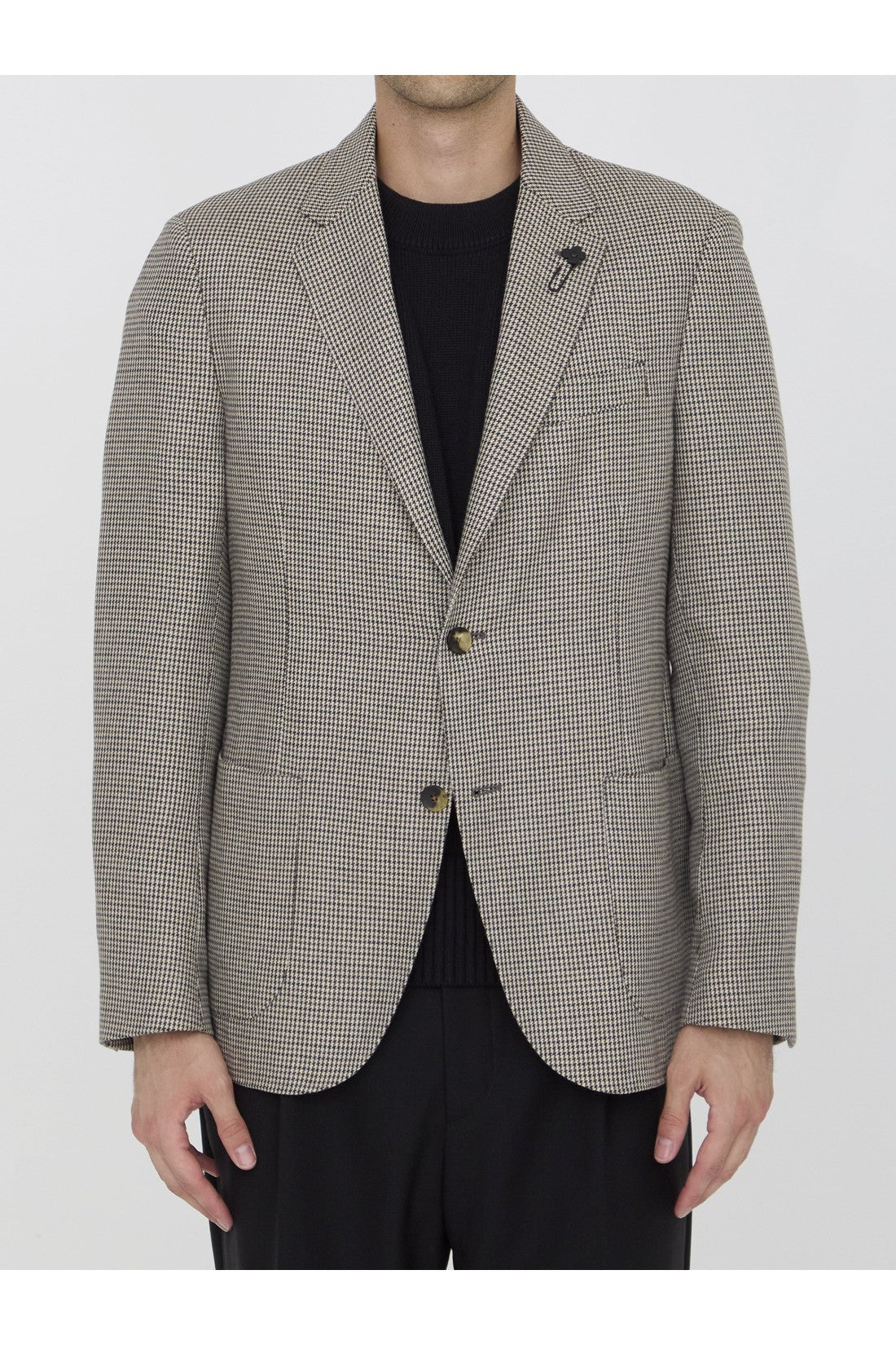 LARDINI-OUTLET-SALE-Houndstooth jacket-ARCHIVIST